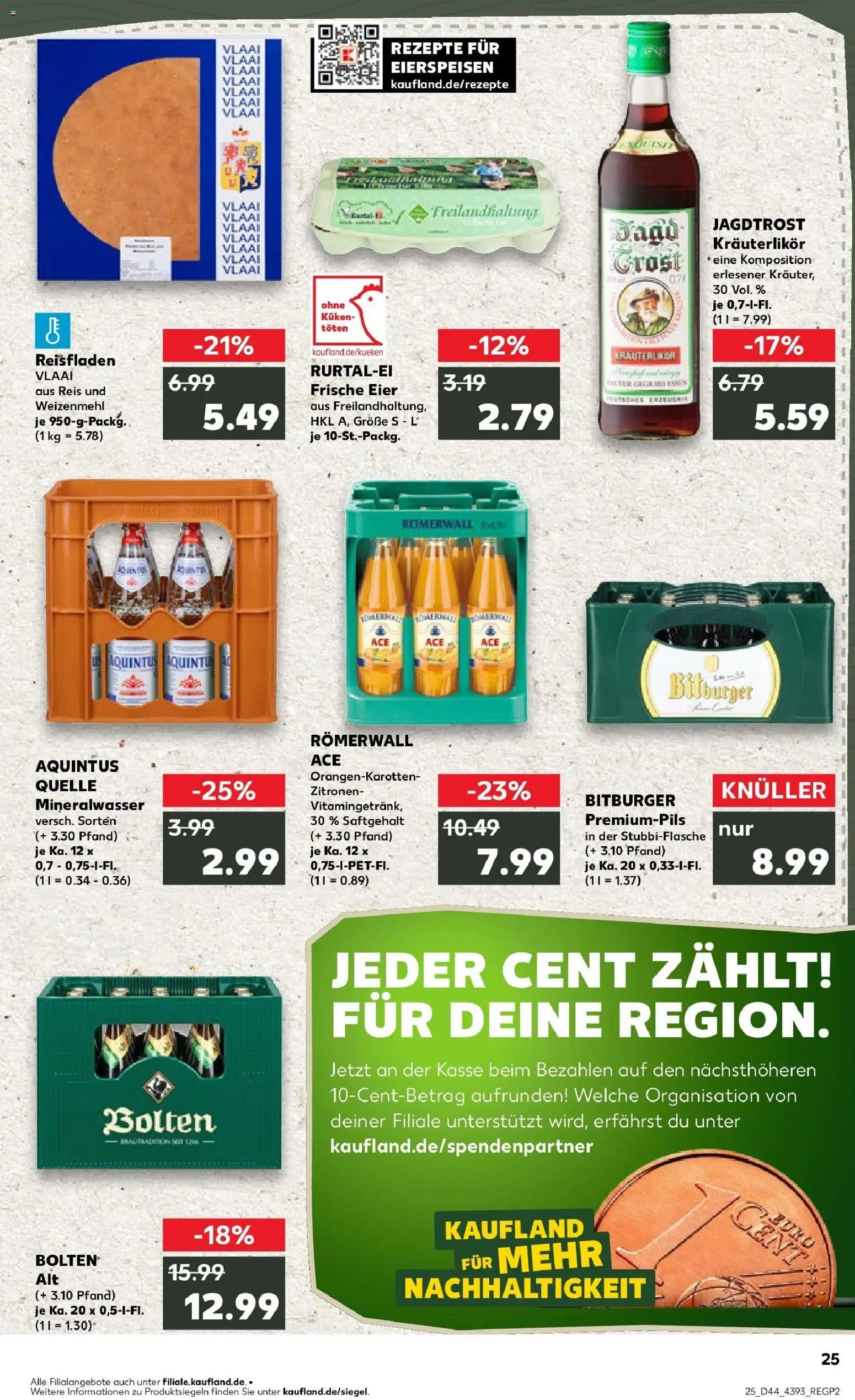 Kaufland prospekt Heinsberg	 – gültig ab 30.10.2025 | Seite: 25 | Produkte: Eier, Weizenmehl, Mineralwasser, Zitronen