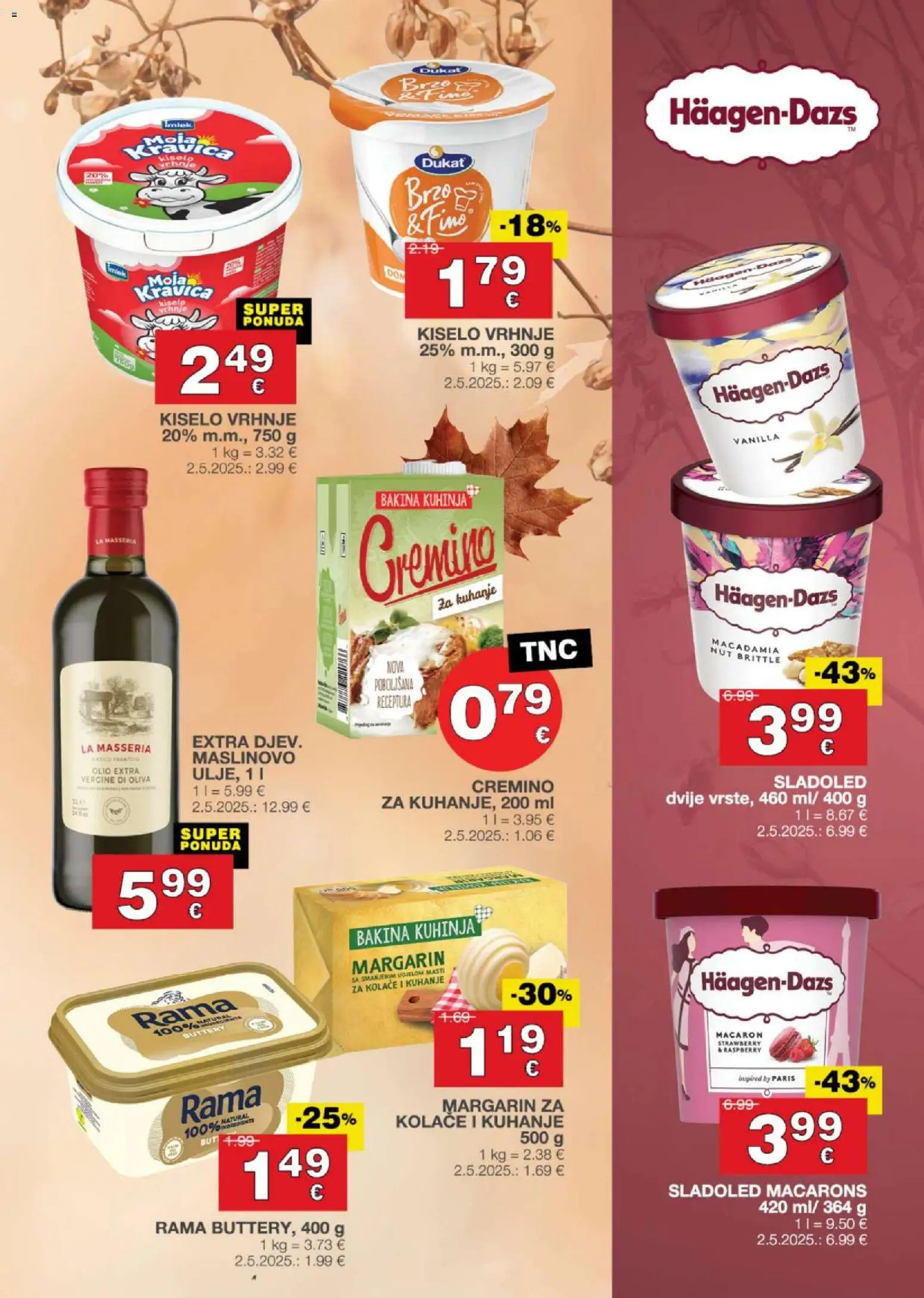 Stanić Diskont katalog | vrijedi od 13.11.2025 | Stranica: 5 | Proizvodi: Margarin, Kiselo vrhnje, Sladoled, Kuhinja