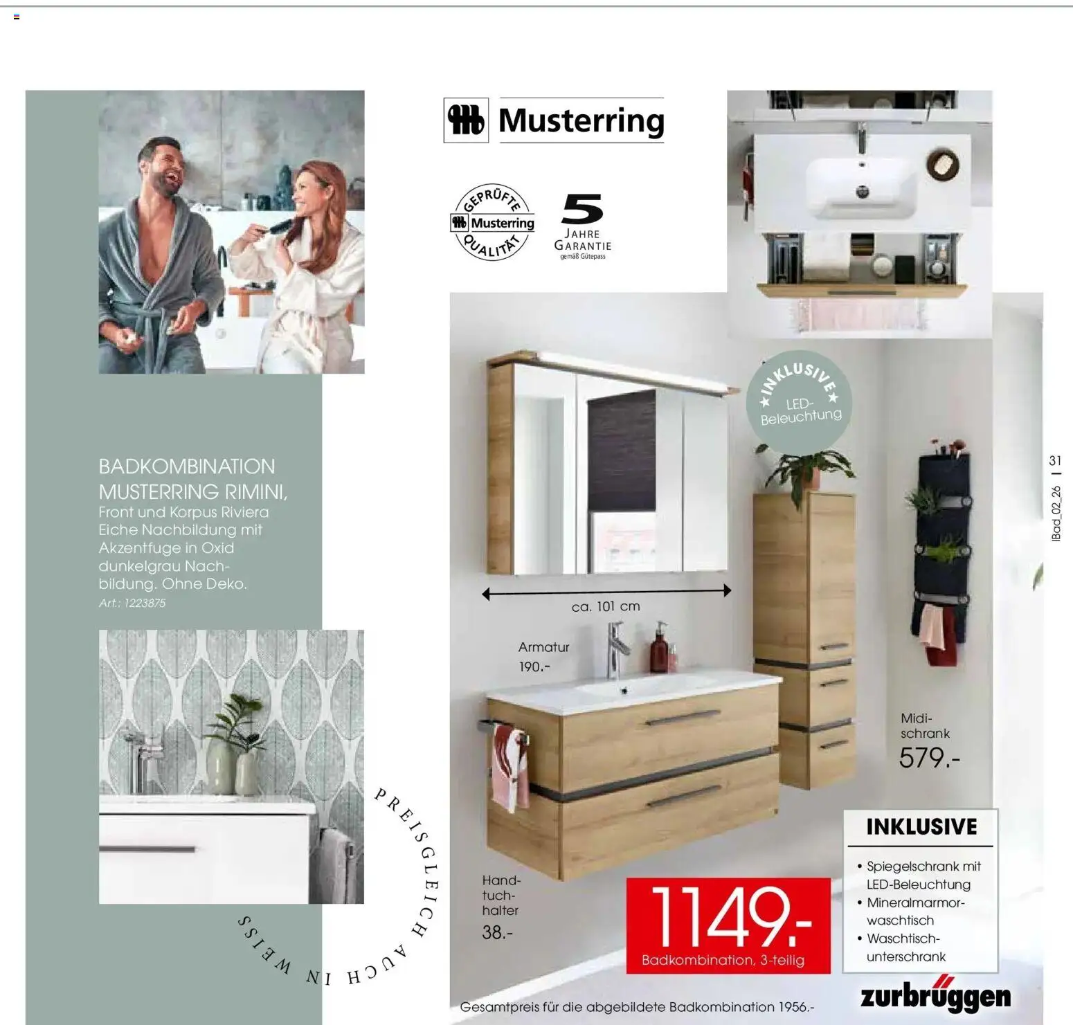 Zurbrüggen Bad Spezial – gültig ab 23.03.2026 | Seite: 31 | Produkte: Schrank, Armatur, Spiegelschrank, Unterschrank