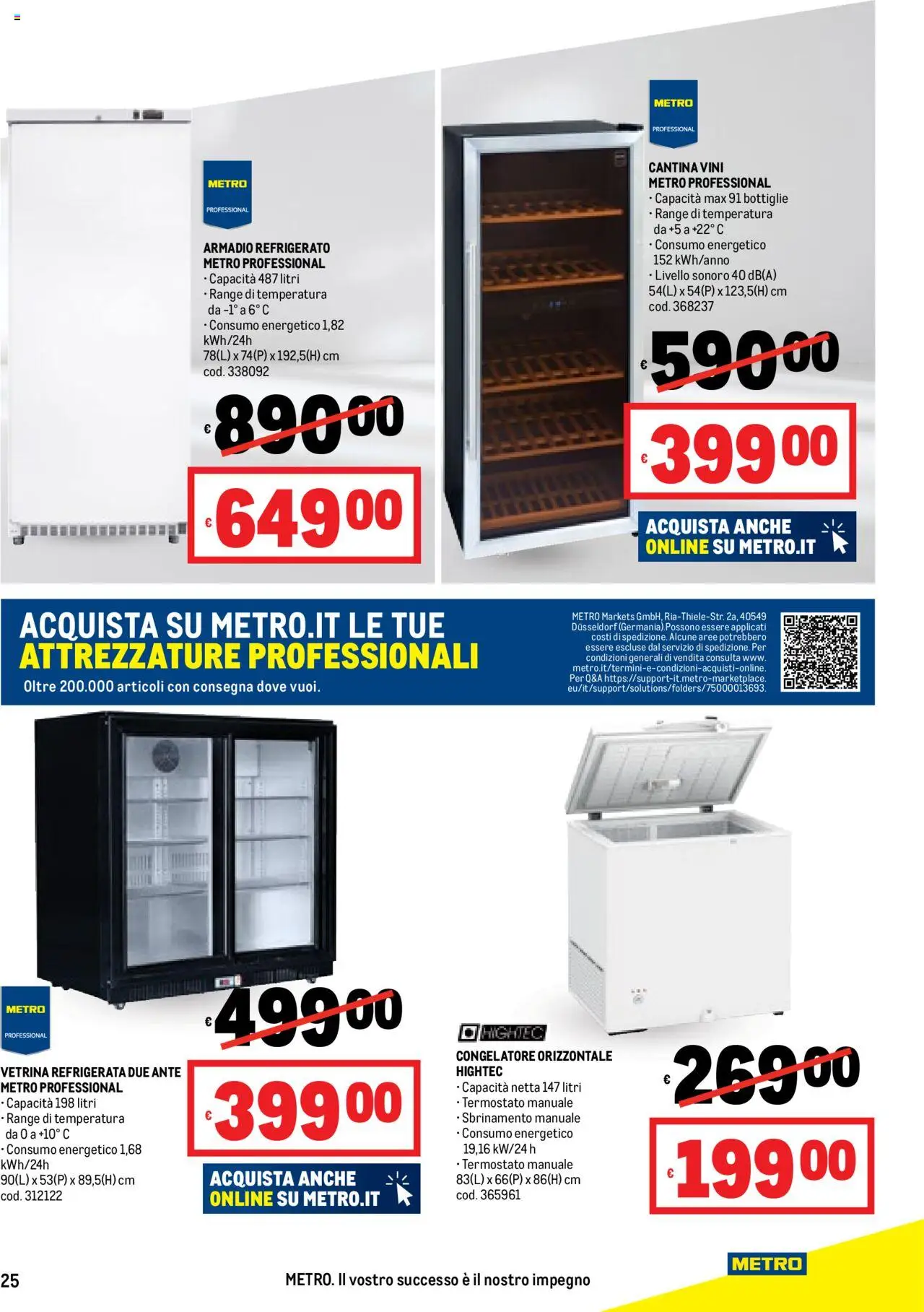 Volantino Metro del 14.08.2025 | Pagina: 25 | Prodotti: Vetrina, Congelatore, Metro, Armadio