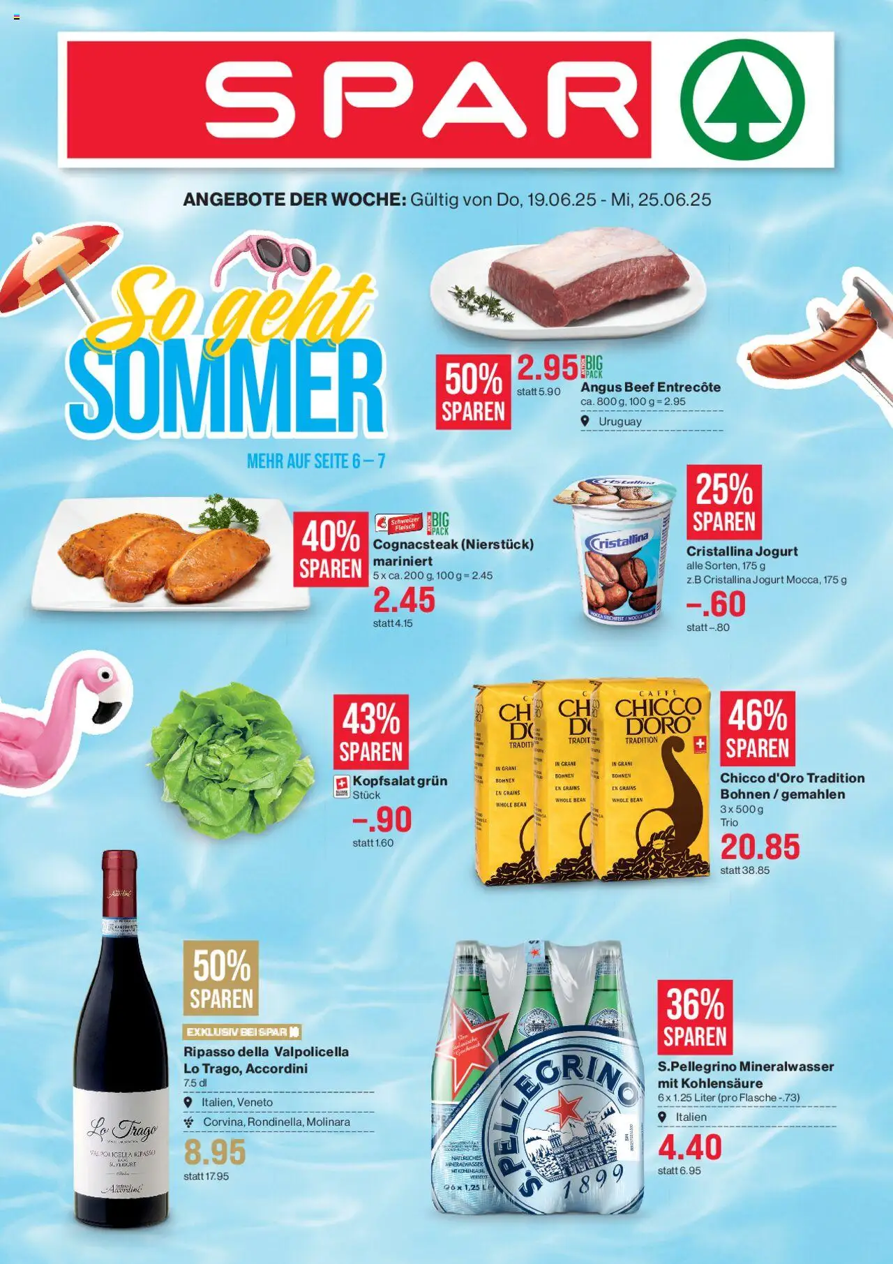 SPAR Aktionen ab 19.06.2025 | Seite: 1 | Produkte: Mineralwasser