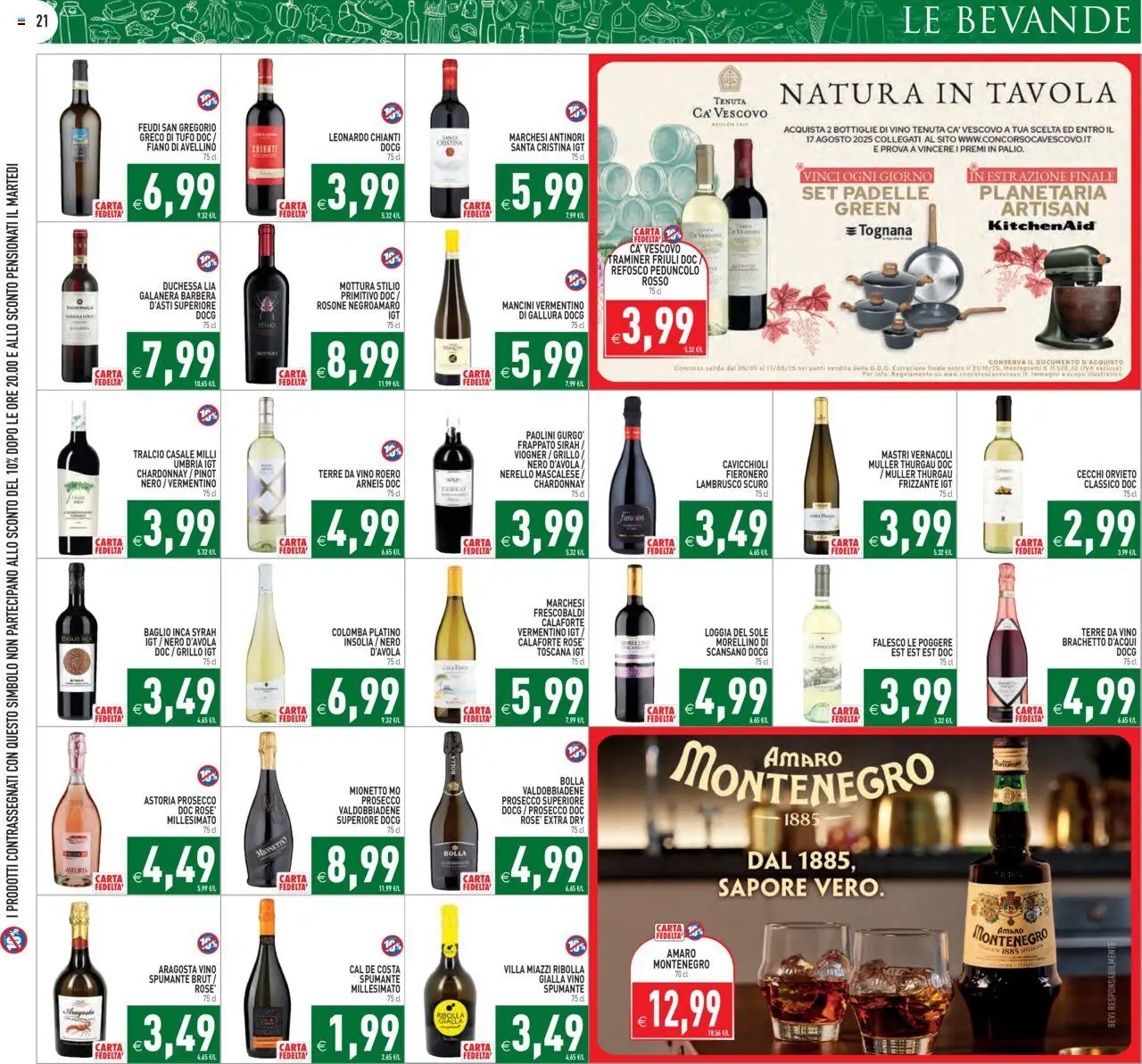 Volantino PIM Supermercati del 13.06.2025 | Pagina: 21 | Prodotti: Prosecco, Vino, Spumante, Amaro
