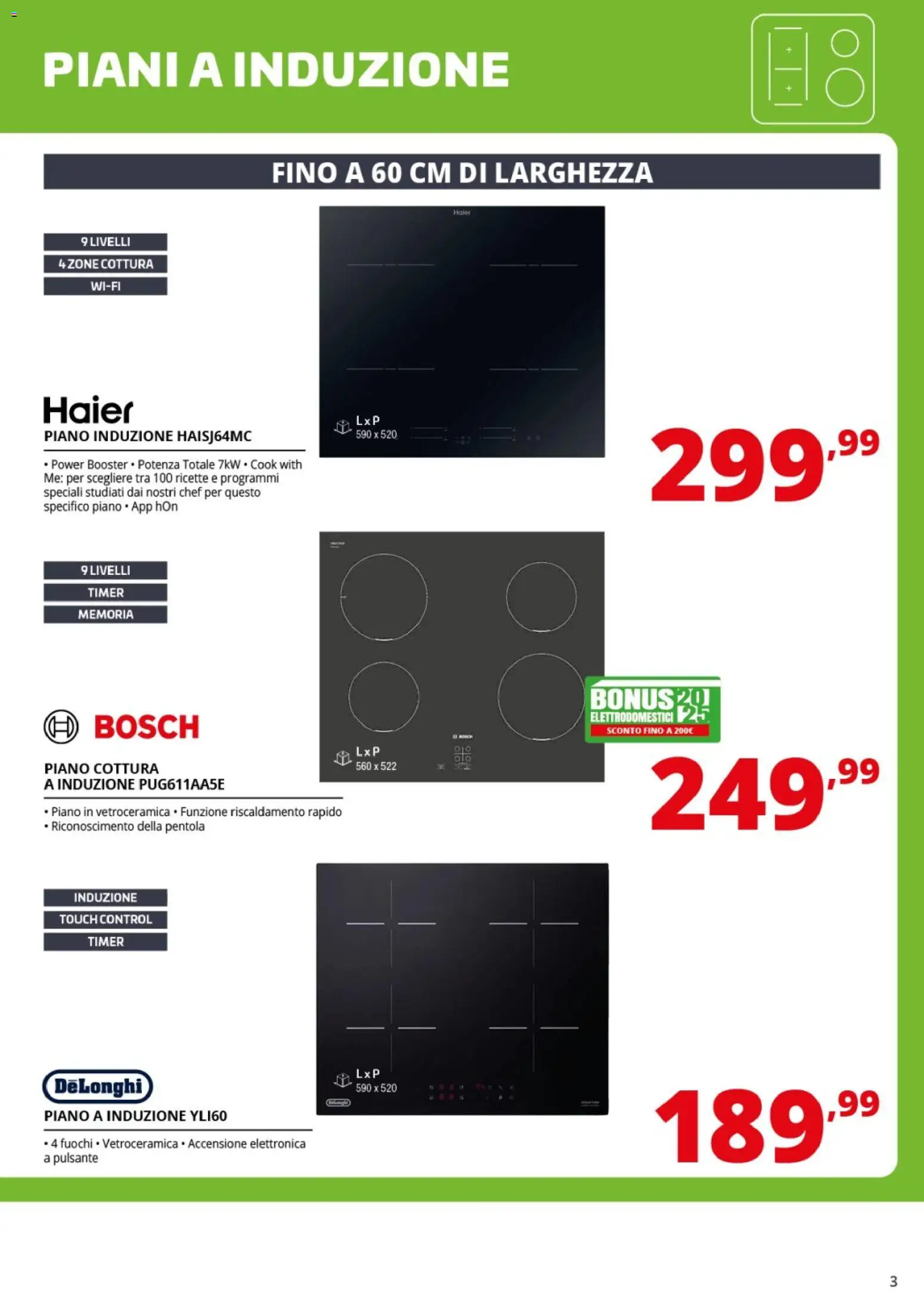 Volantino Comet del 20.03.2026 | Pagina: 3 | Prodotti: Piano cottura