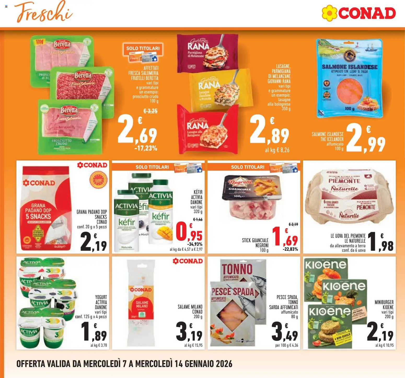 Volantino Conad del 07.01.2026 | Pagina: 12 | Prodotti: Yogurt, The, Tonno, Melanzane