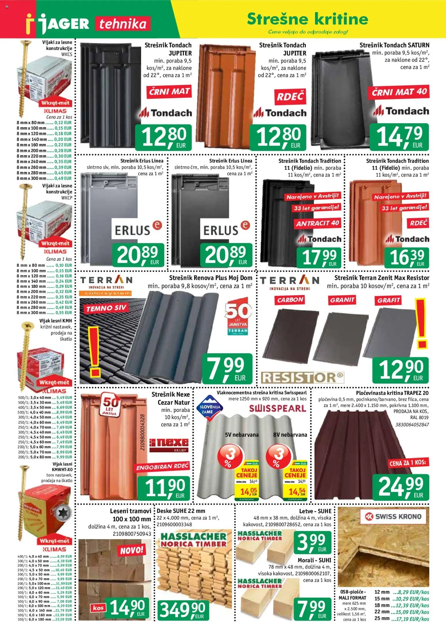 Novi Jager katalog ponudbe – veljaven od 18.03.2026 | Stran: 2 | Izdelki: Kos