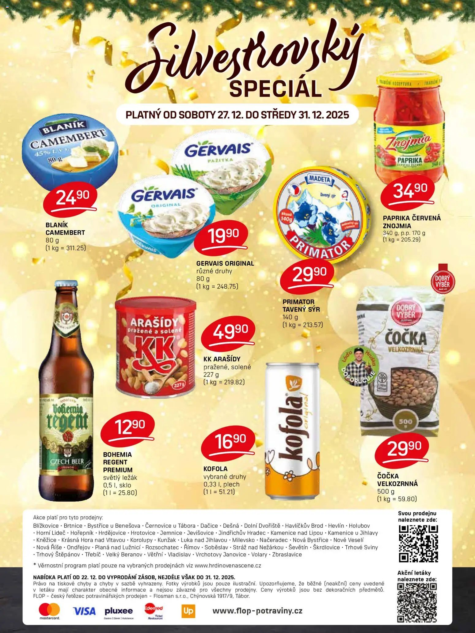 Flop leták od 22.12.2025 | Strana: 12 | Produkty: Sýr, Arašídy, Plech, Kofola