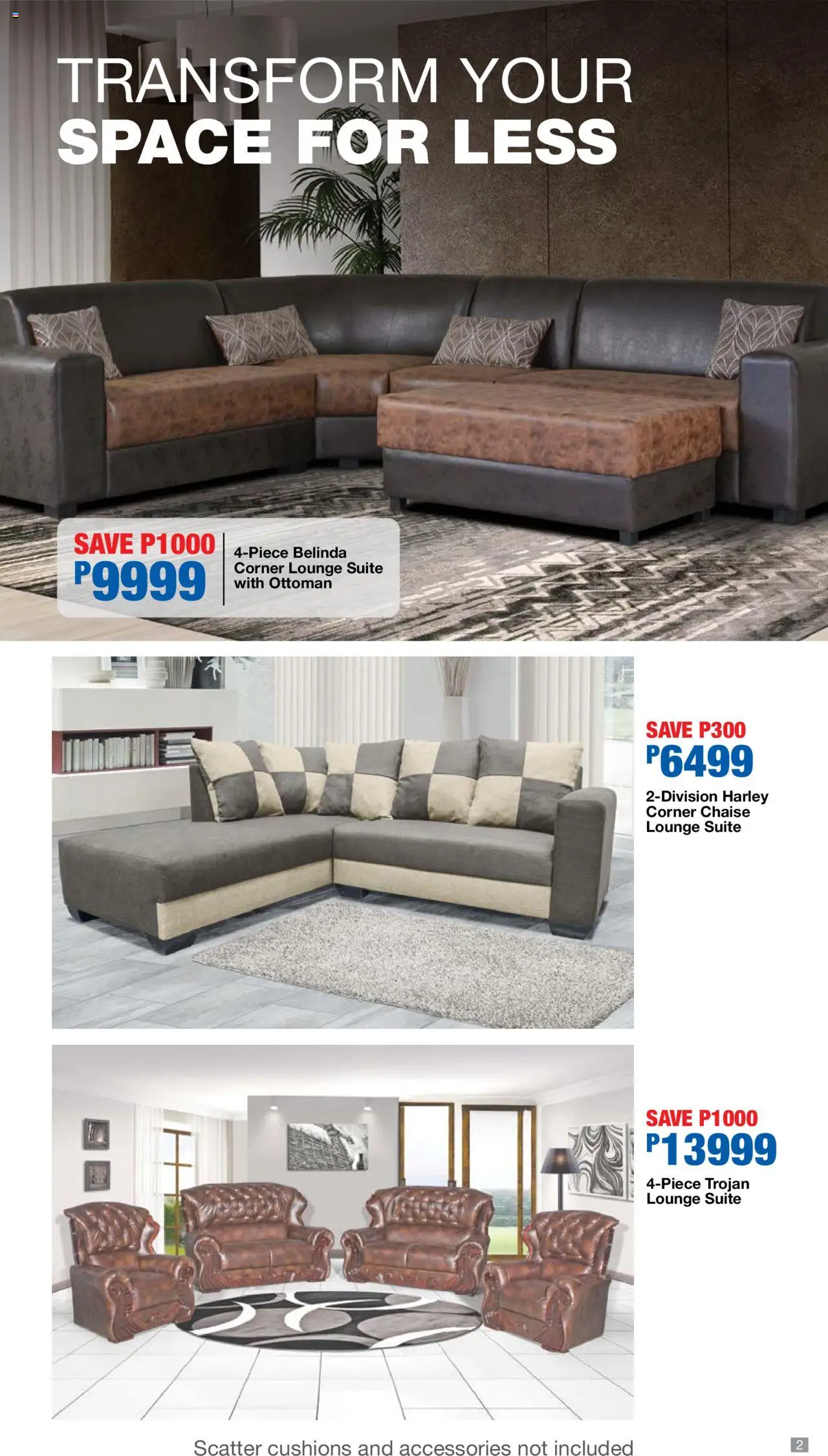 New OK Furniture catalogue – valid from 06.10.2025 | Page: 2 | Products: Lounge suite, Ottoman, Chaise