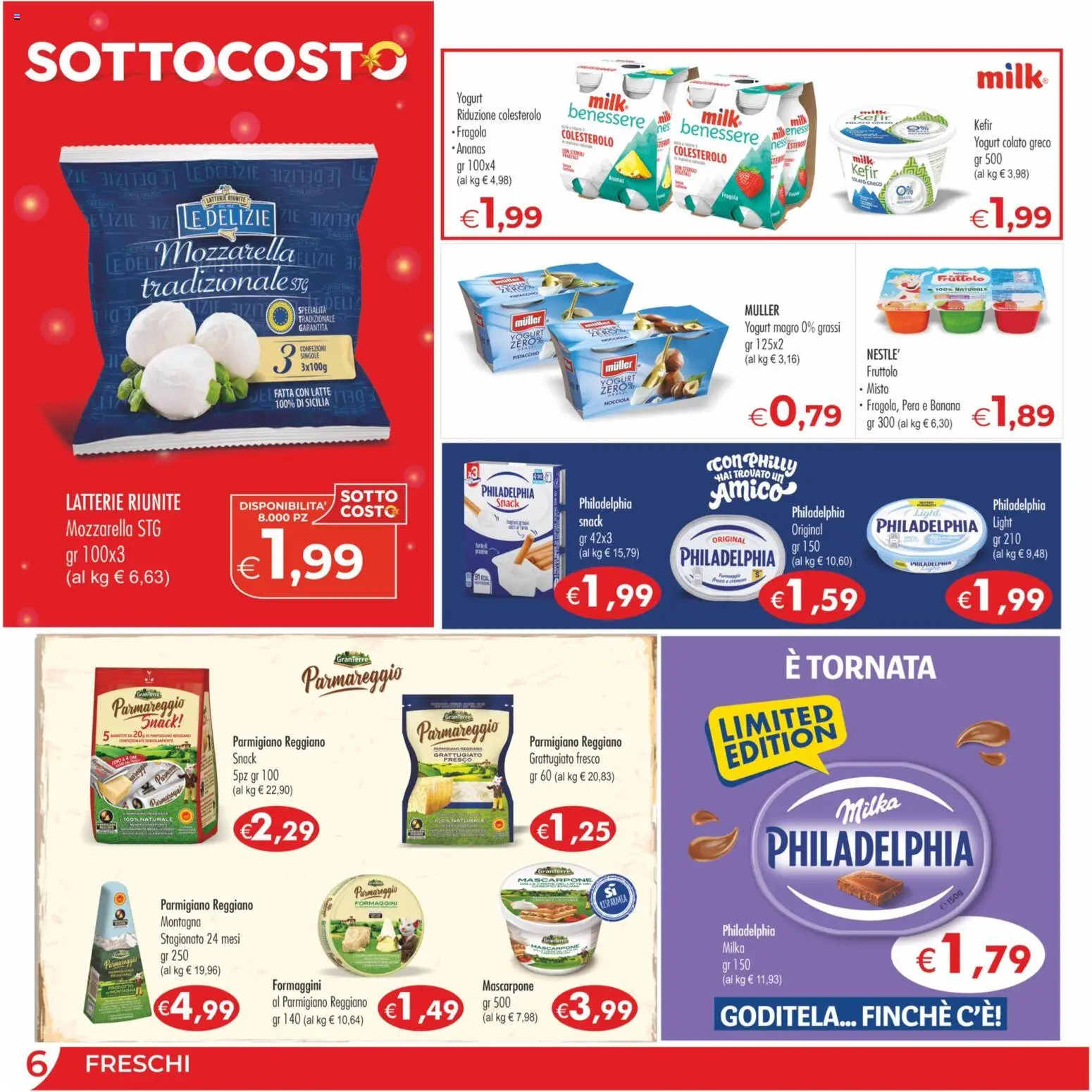 Volantino MerSi Supermercati del 29.11.2025 | Pagina: 6 | Prodotti: Yogurt, Mozzarella, Latte, Mascarpone