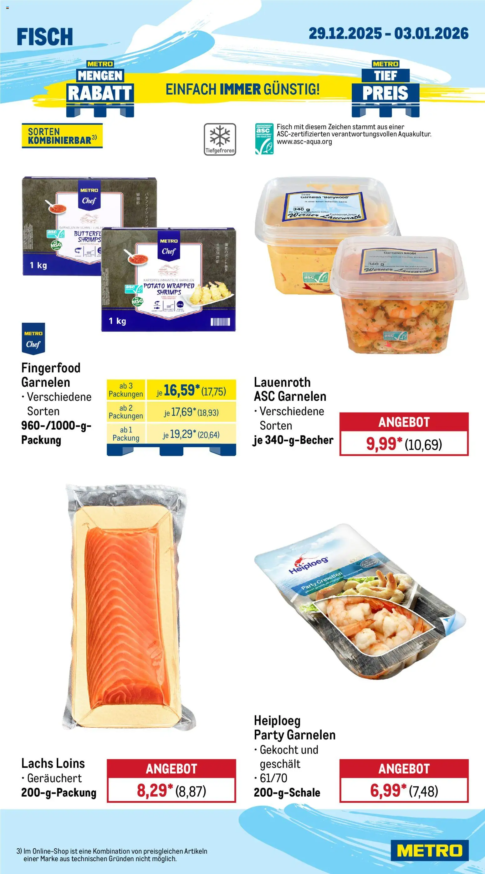 Metro Prospekt 	 – gültig ab 29.12.2025 | Seite: 6 | Produkte: Garnelen, Fisch, Lachs, Knoblauch