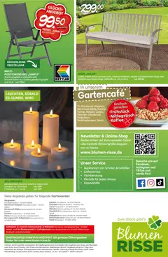 Blumen Risse Prospekt gartencenter ab 12.03.2026 gültig | Seite: 16 | Produkte: Kissen, Sessel, Gartenmöbel, Blumen
