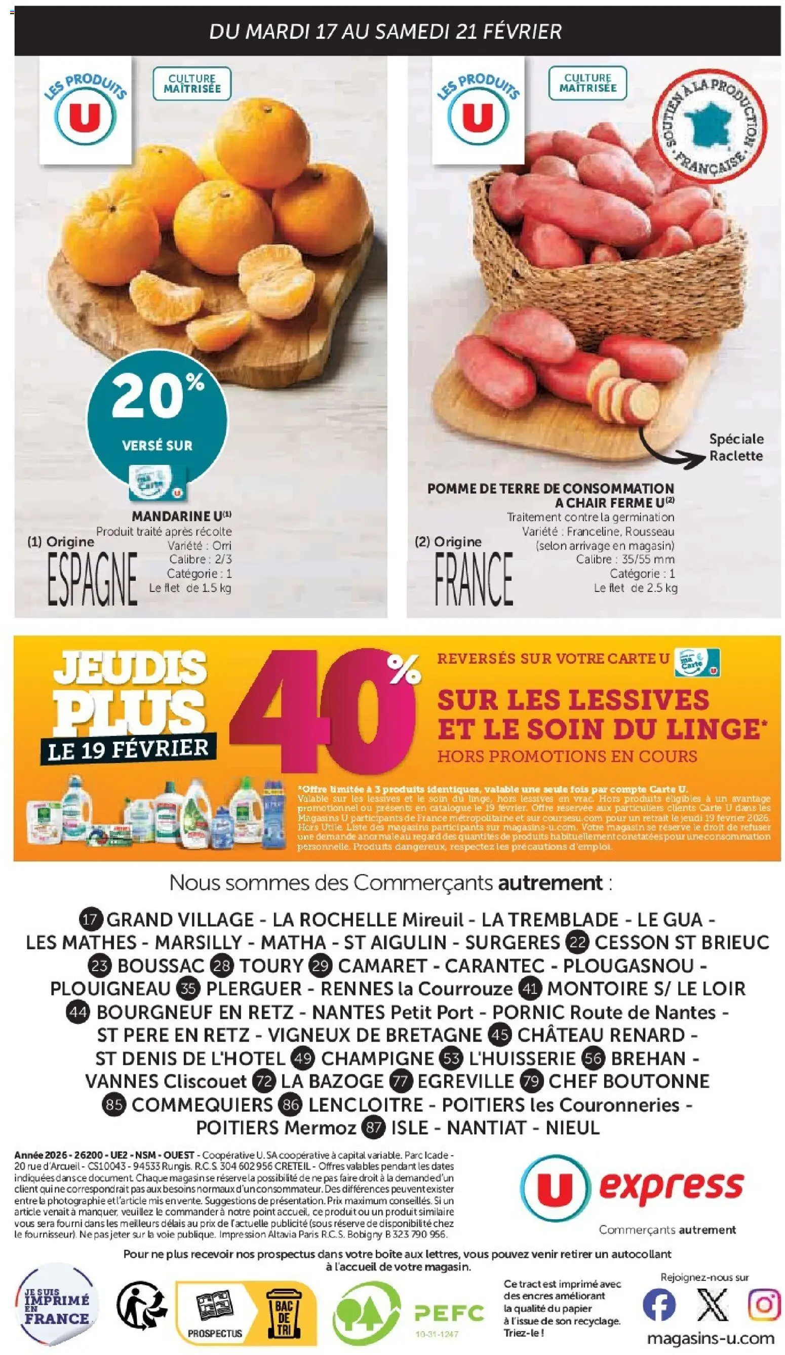 {H1} | Page: 18 | Produits: Pomme, Pomme de terre, Pomme de terre de consommation, Raclette