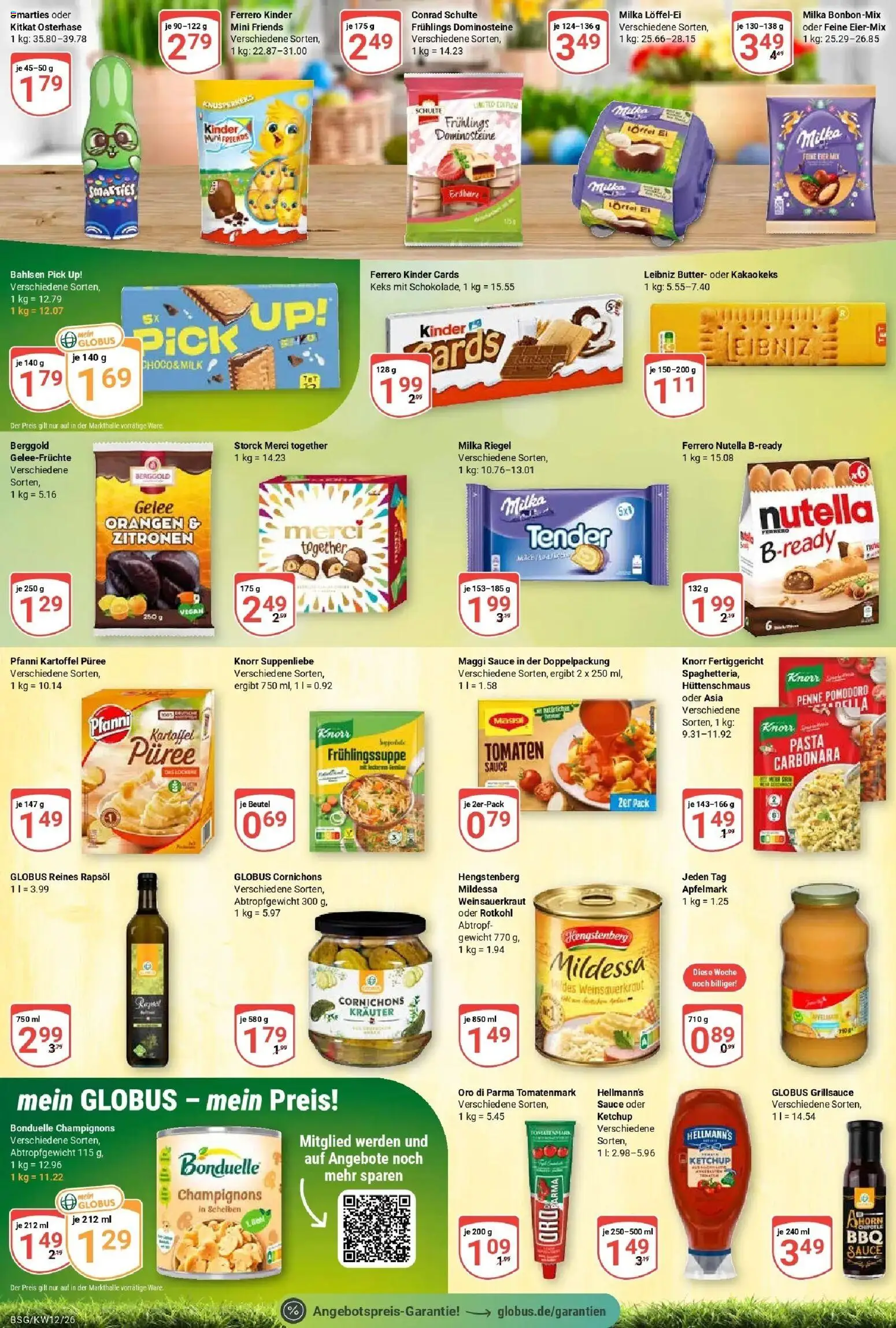 Globus prospekt Braunschweig	 – gültig ab 15.03.2026 | Seite: 14 | Produkte: Gewicht, Merci, Milka, Oro di parma