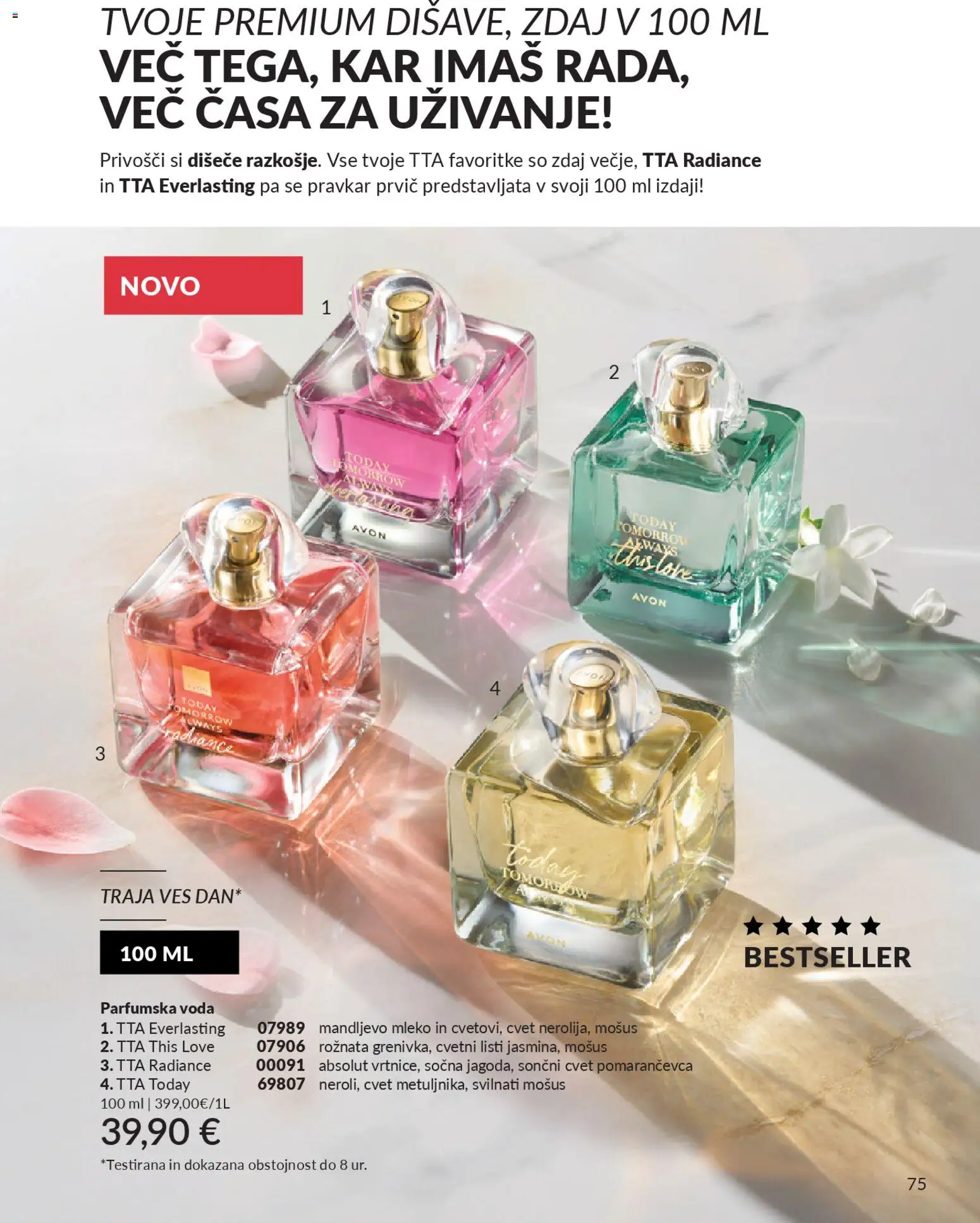 Novi Avon katalog ponudbe – veljaven od 29.12.2025 | Stran: 75 | Izdelki: Mleko, Voda, Parfumska voda