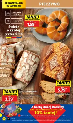 Lidl Gazetka od 31.07.2025 | Strona: 24 | Produkty: Karta, Chleb żytni, Piekarnia, Chleb
