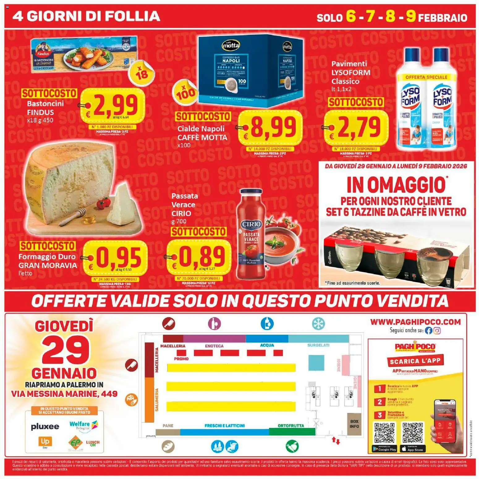 Volantino Paghi Poco del 29.01.2026 | Pagina: 20 | Prodotti: Pane, Caffè, Acqua, Presa