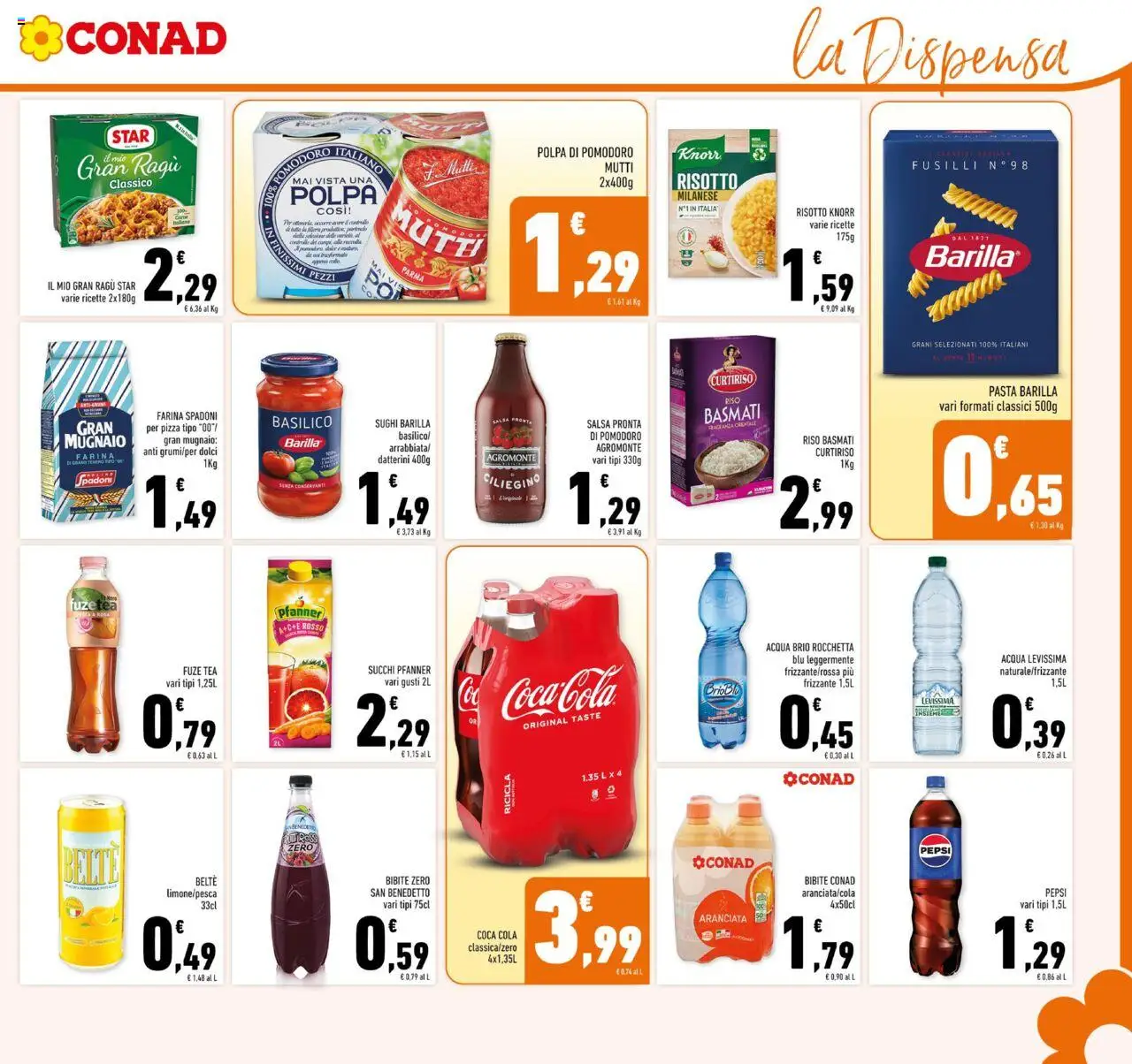 Volantino Conad del 10.09.2025 | Pagina: 17 | Prodotti: Acqua, Farina, PC, Fusilli