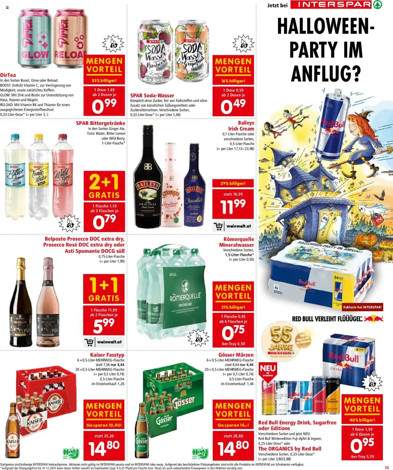 Interspar Flugblatt - Oberösterreich gültig ab 23.10.2025 | Seite: 13 | Produkte: Grapefruit, Wasser, Himbeere