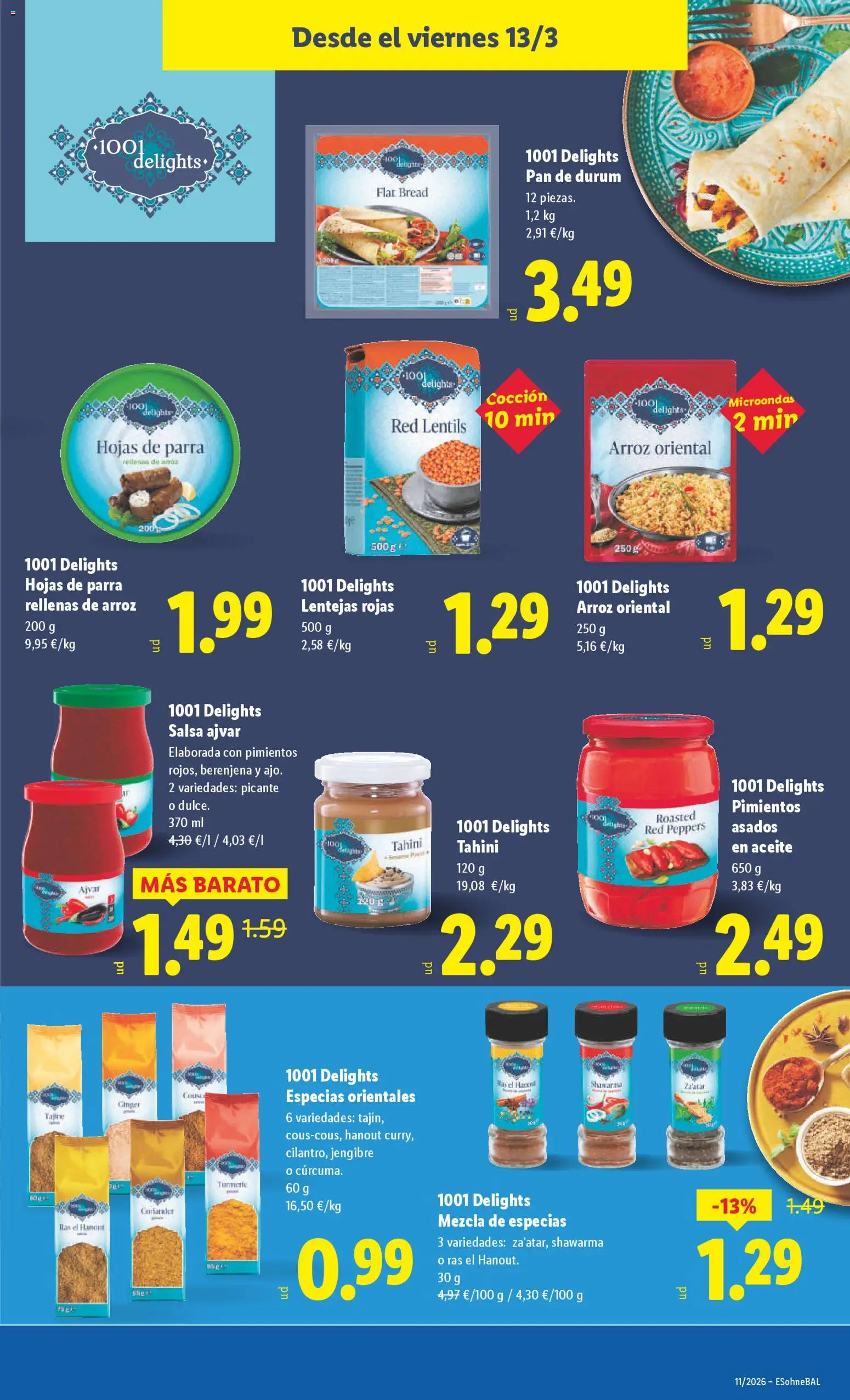 Lidl folleto │ válido desde el 09.03.2026 | Página: 39 | Productos: Μπριζόλα, Pan, Arroz, Tahini