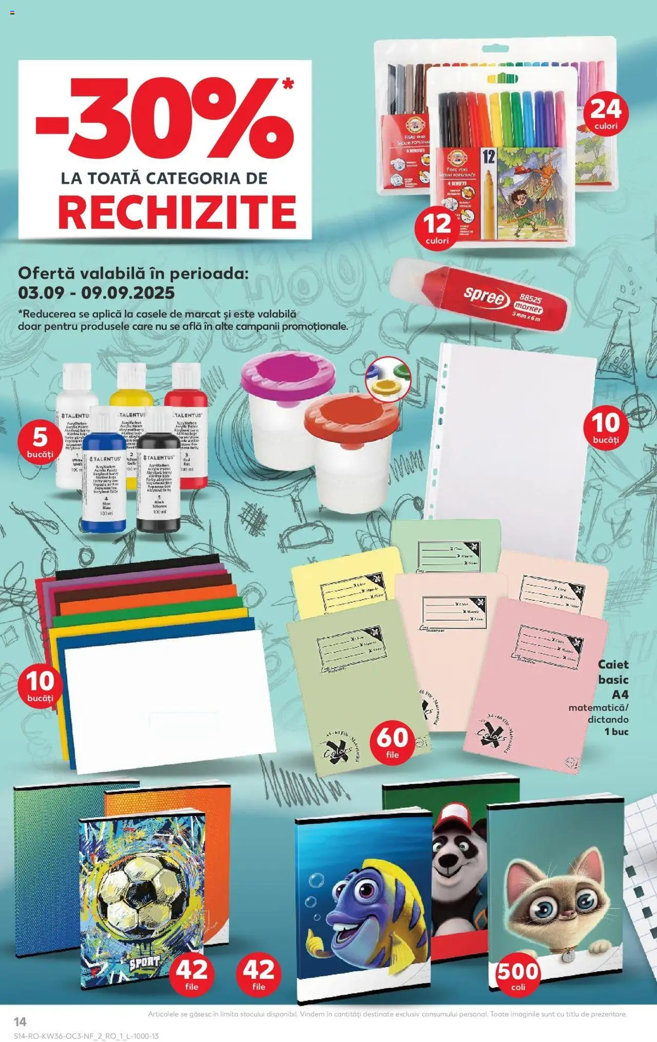 Noul catalog Kaufland – valabil de la 03.09.2025 | Pagină: 14 | Produse: Notebook, Pahare
