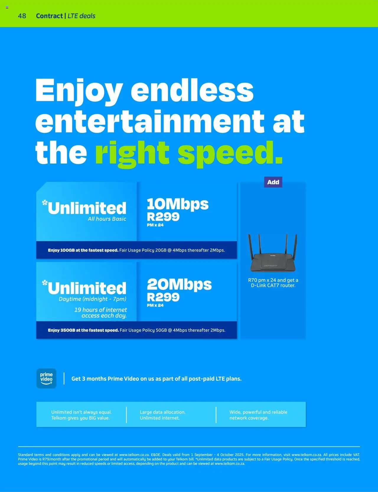 New Telkom catalogue – valid from 01.09.2025 | Page: 46 | Products: Data