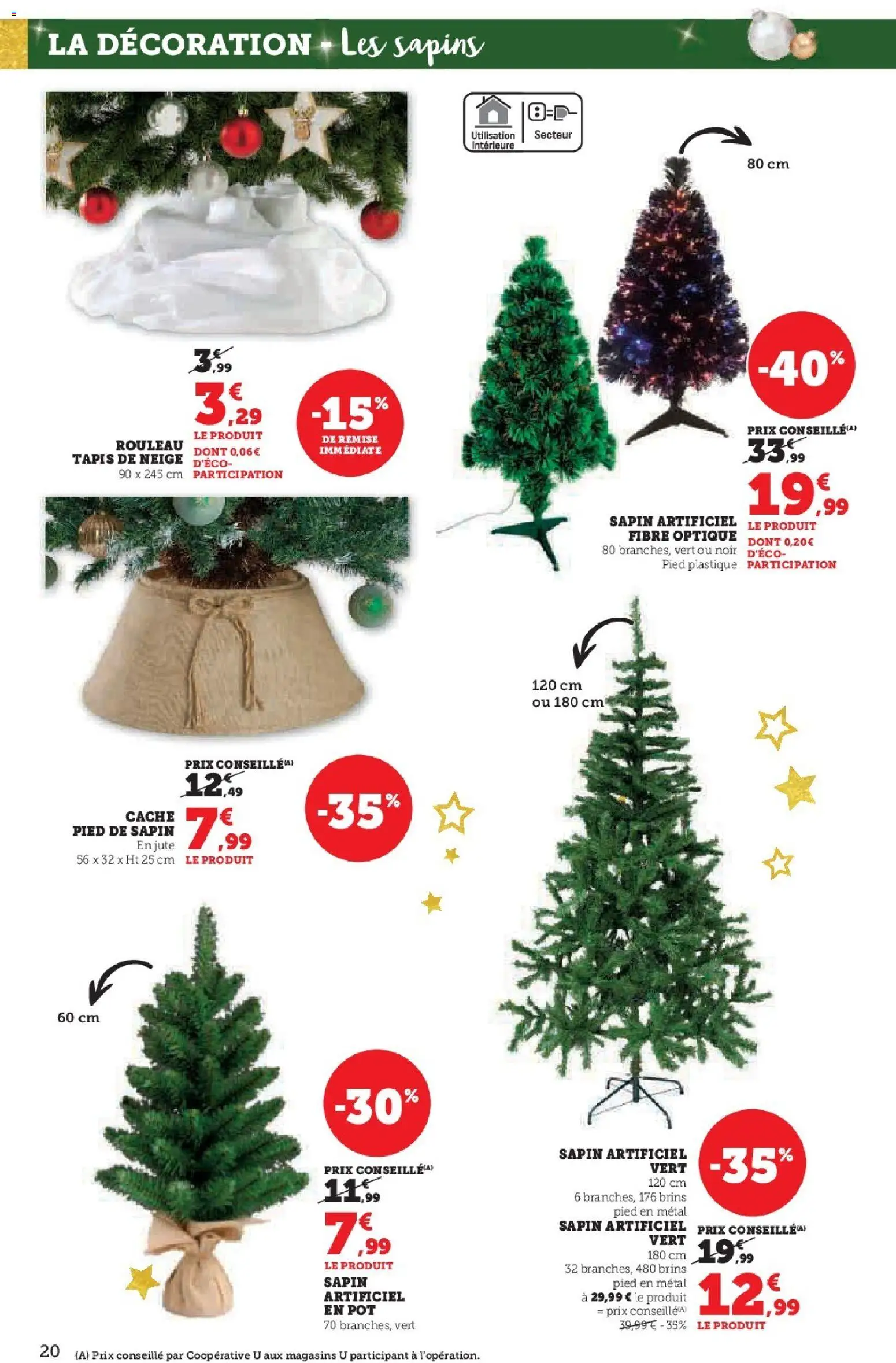 {H1} | Page: 20 | Produits: Sapin artificiel, Rouleau, Tapis