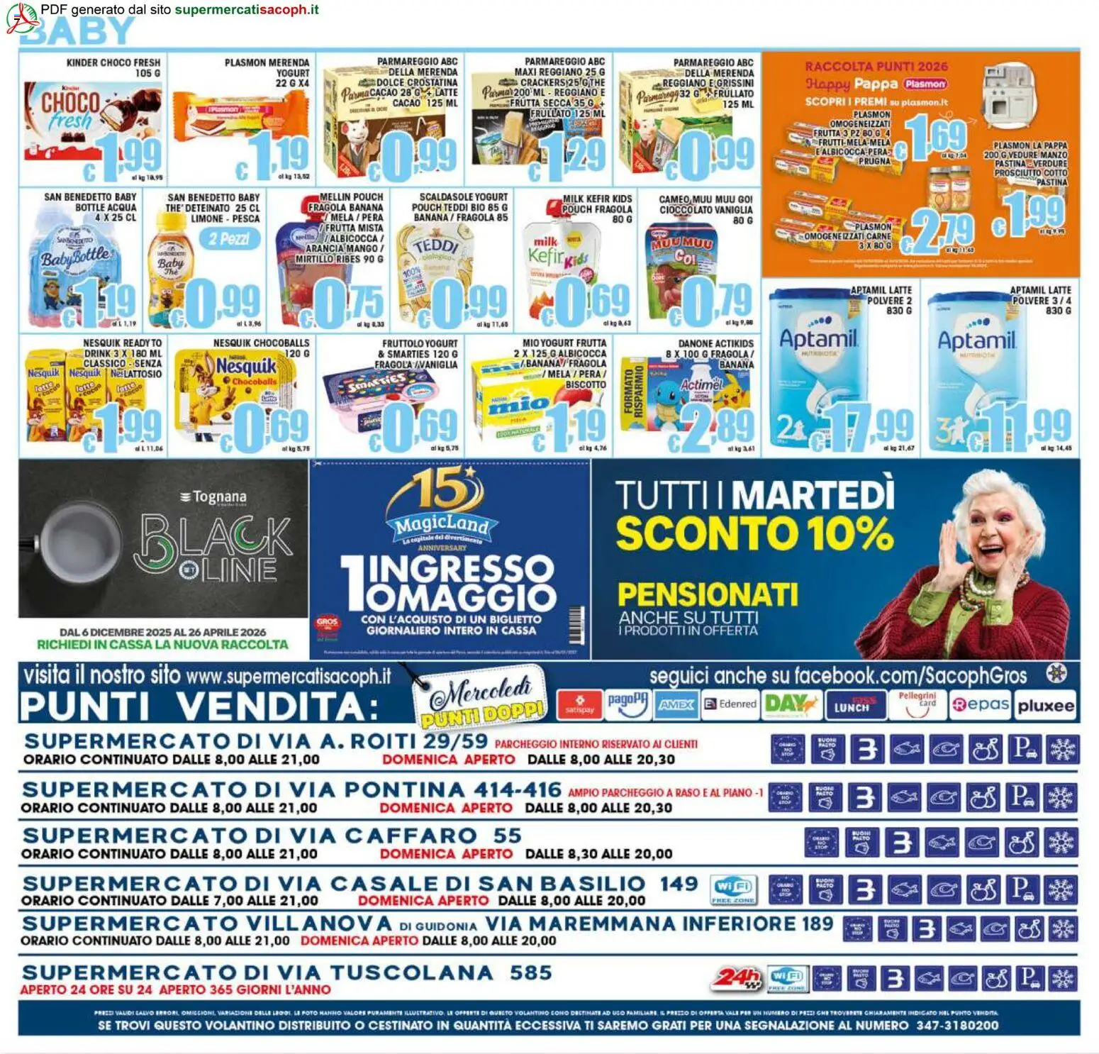 Volantino Sacoph del 07.04.2026 | Pagina: 20 | Prodotti: Verdure, Latte, Pera, The