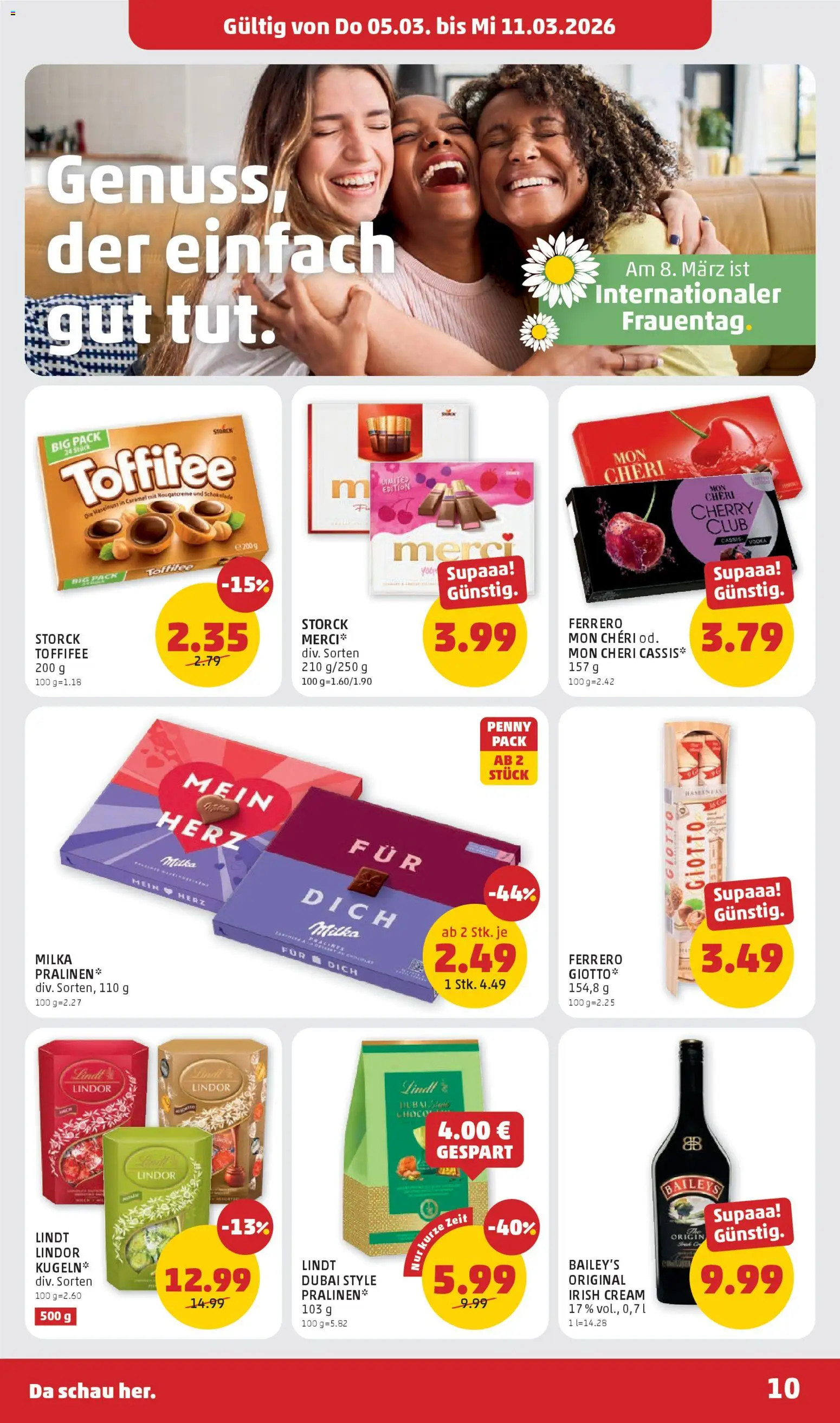 Penny Markt - Flugblatt gültig ab 05.03.2026 | Seite: 10 | Produkte: Schokolade