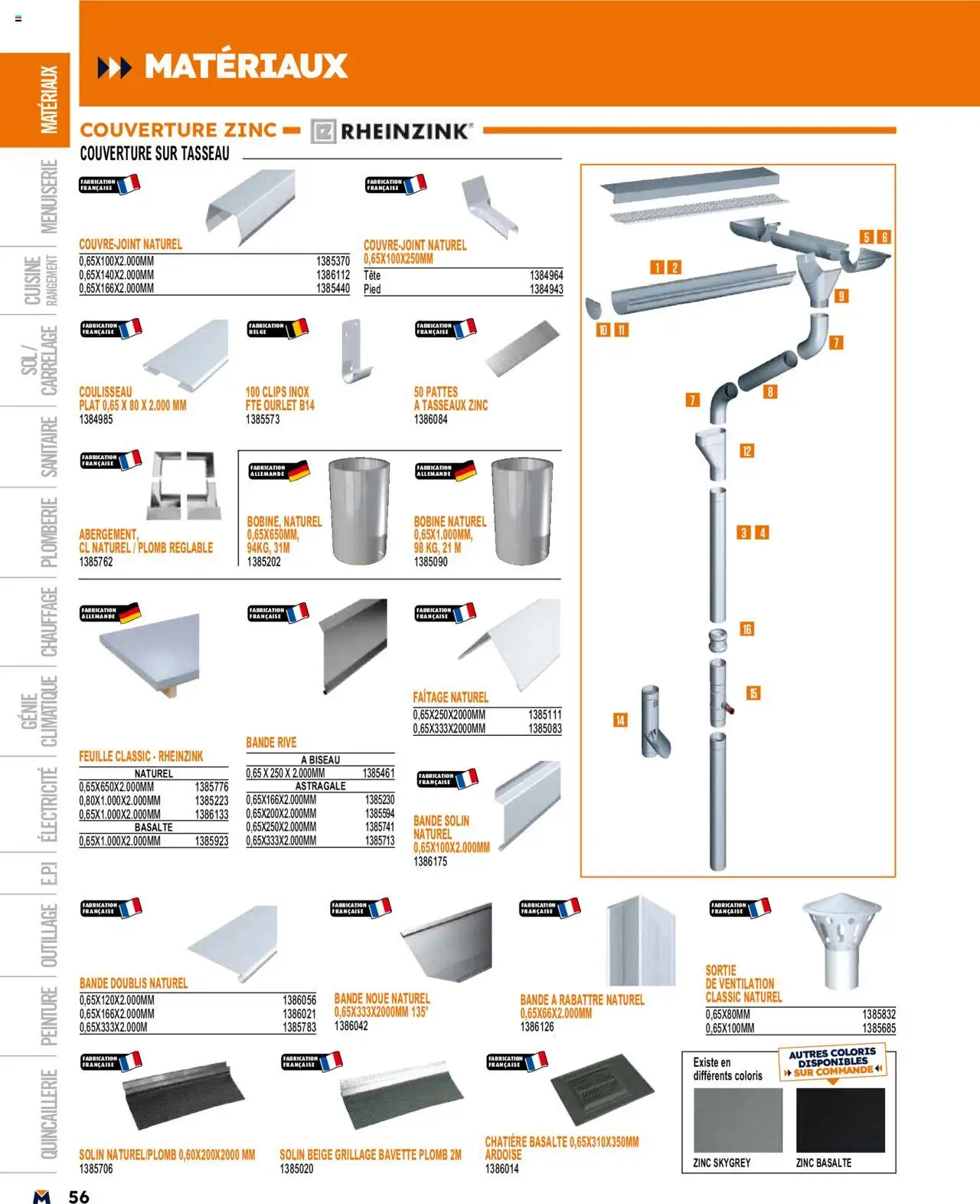  | Page: 56 | Produits: Couverture, Bavette