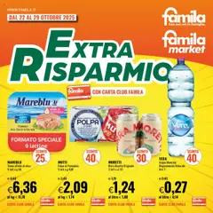 Anteprima del volantino Famila Extra Risparmio catalogo valido a partire dal 22.10.2025