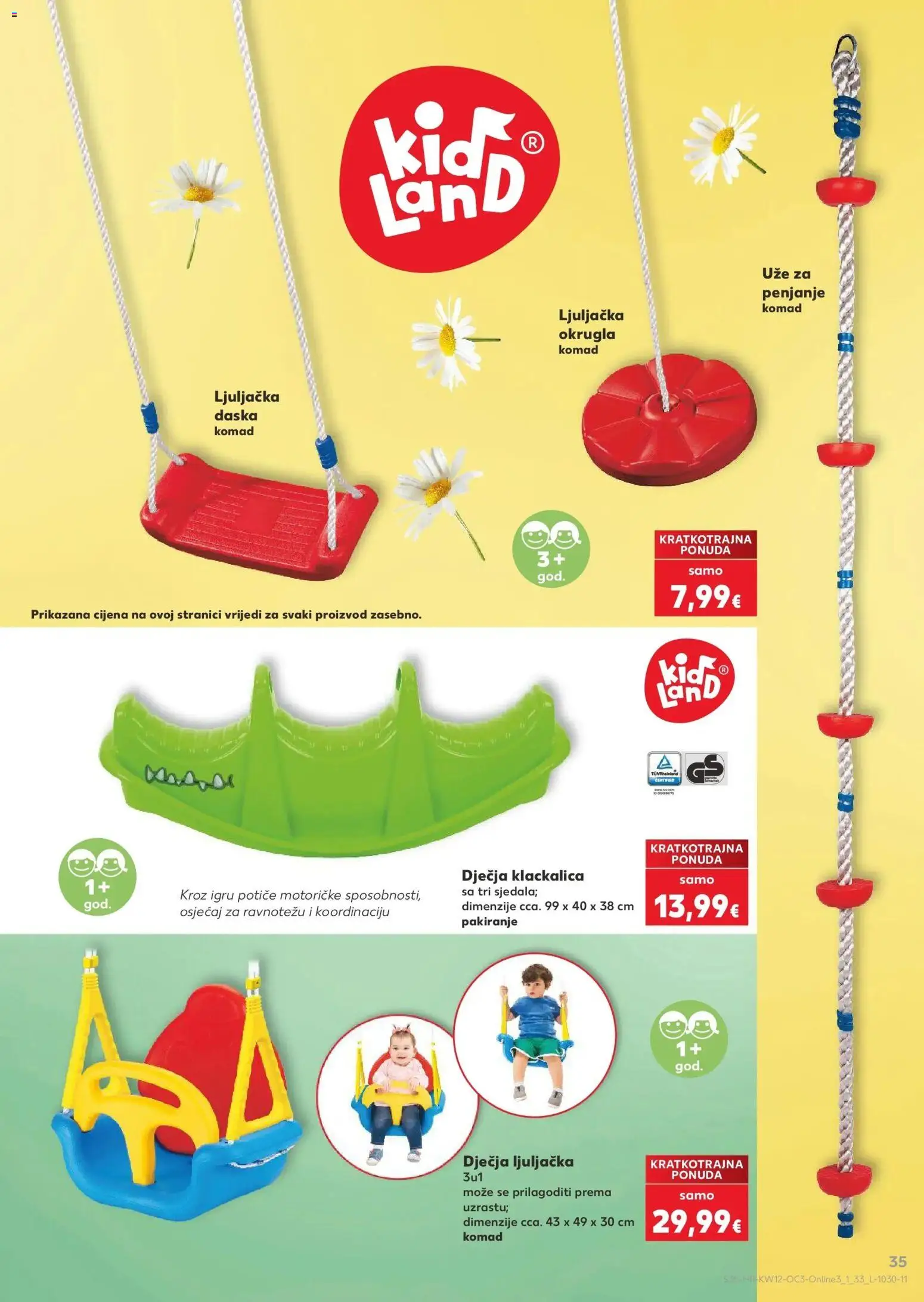 Kaufland katalog | vrijedi od 15.03.2026 | Stranica: 35 | Proizvodi: Ljuljačka