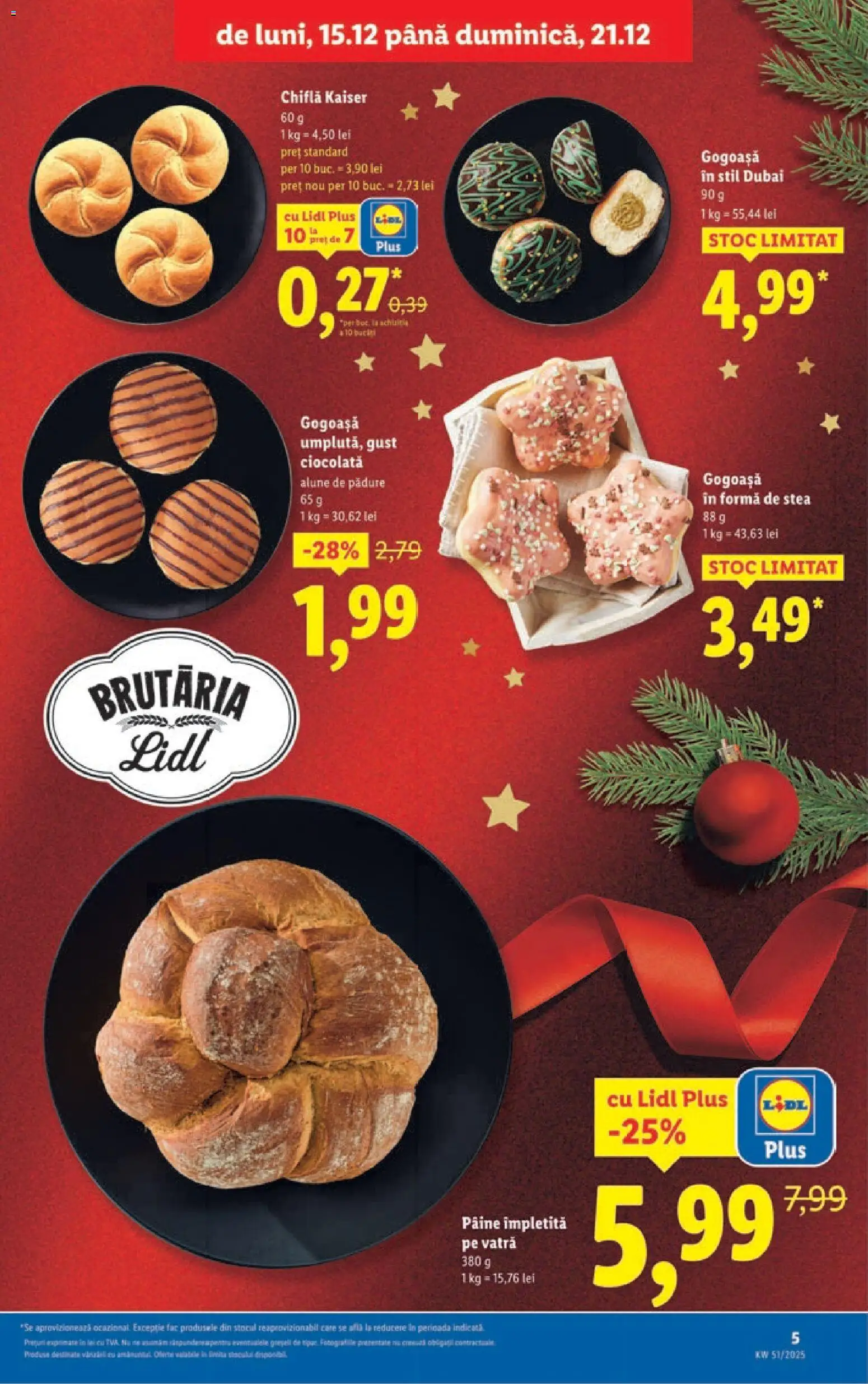 Noul catalog Lidl – valabil de la 15.12.2025 | Pagină: 5 | Produse: Divan, Chiflă, Pâine, Ciocolată