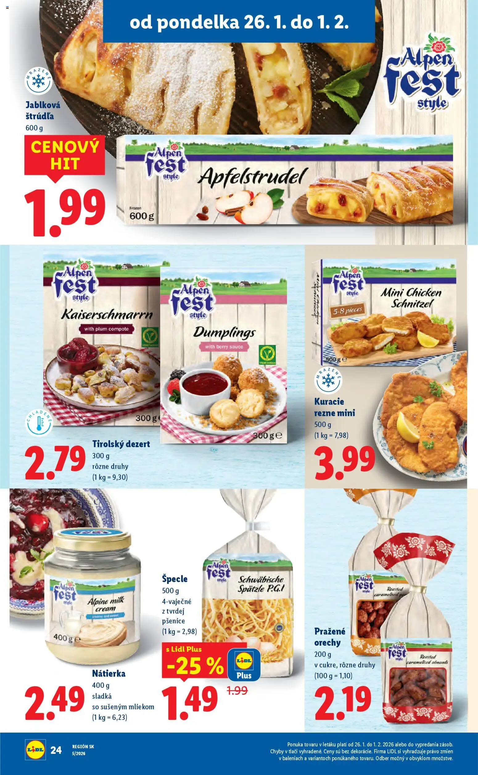 Nové Lidl akcie – leták je platný od 29.01.2026 | Strana: 60 | Produkty: Apple, Kuracie rezne, Orechy