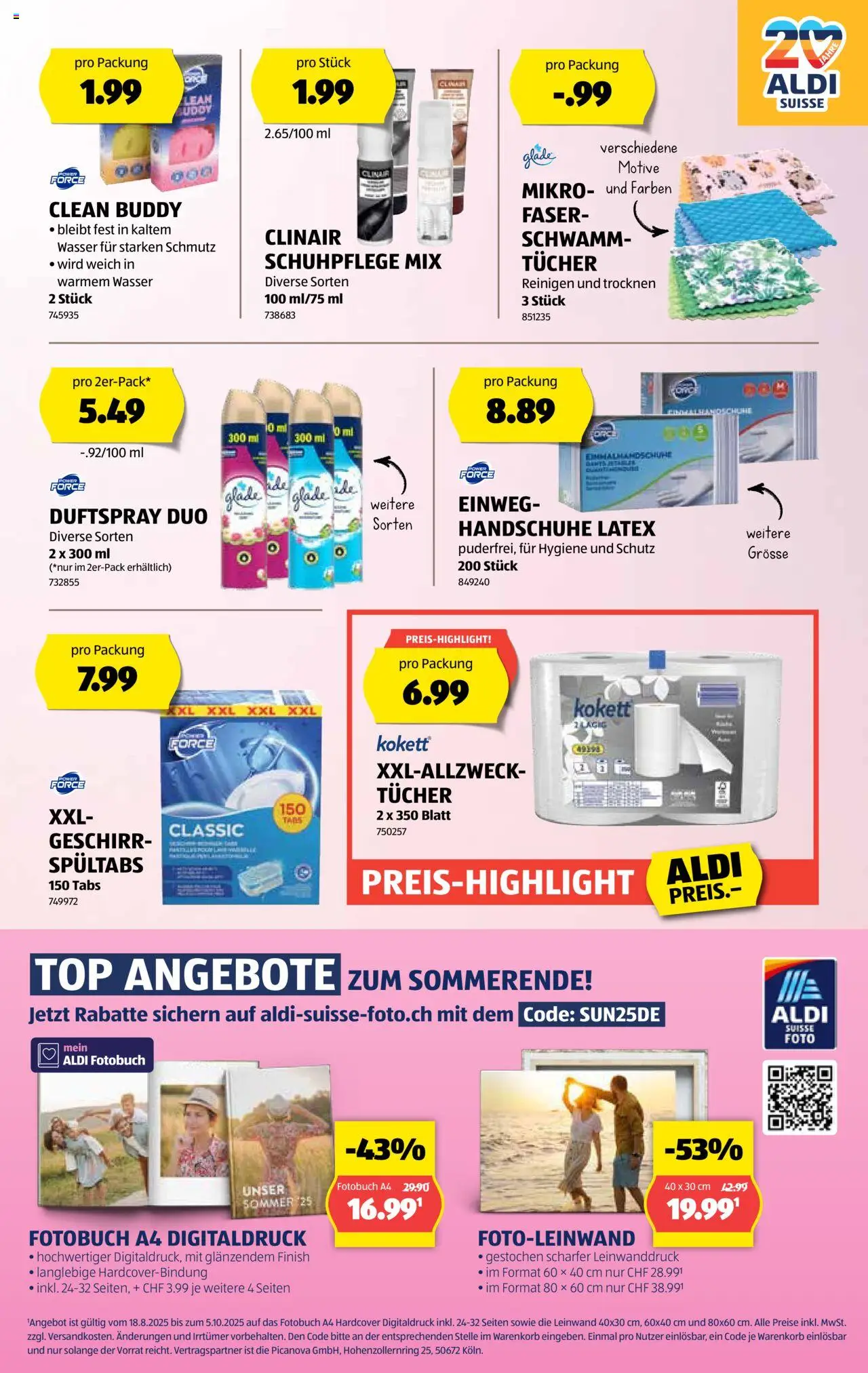Aldi Aktionen – gültig ab 18.09.2025 | Seite: 18 | Produkte: Handschuhe, Wasser, Top