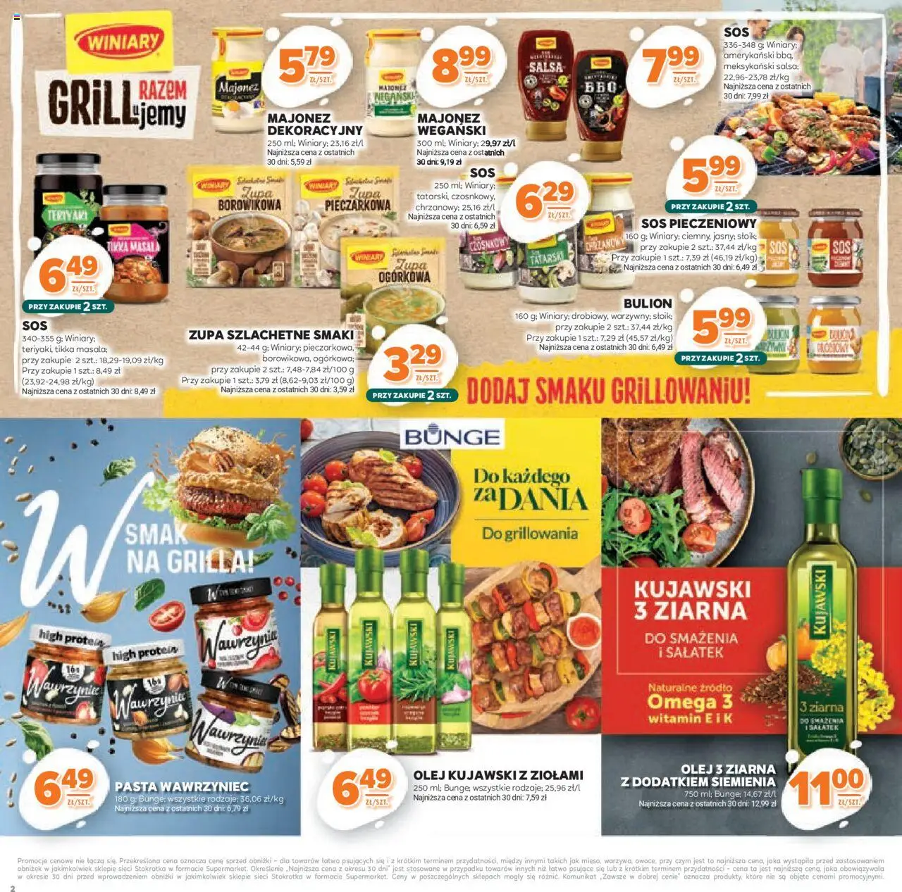 Stokrotka Gazetka - Katalog Kulinarny od 12.06.2025 | Strona: 2 | Produkty: Stokrotka, Olej kujawski, Olej, Sos