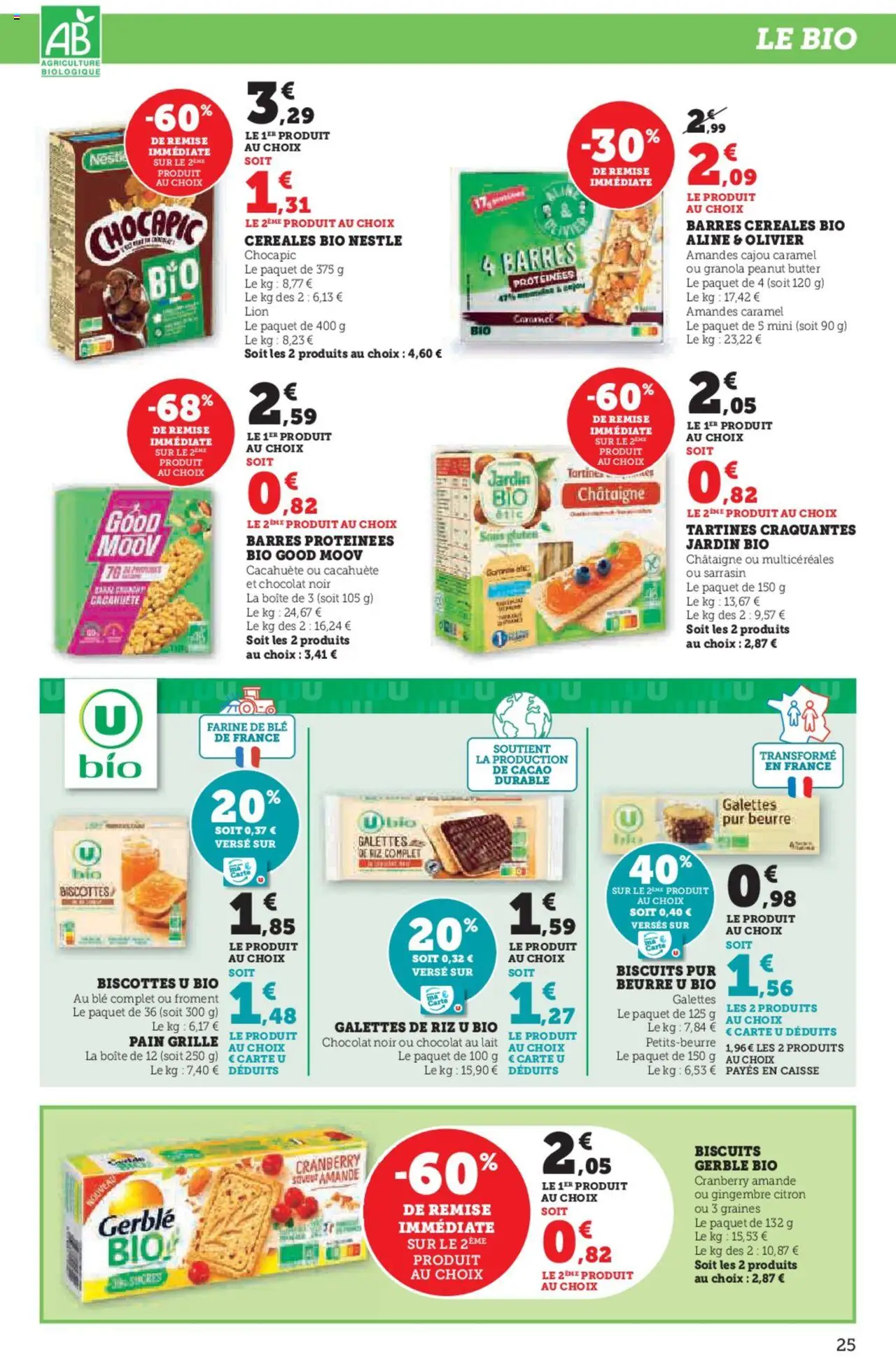  | Page: 25 | Produits: Lait, Pain, Chocolat, Riz