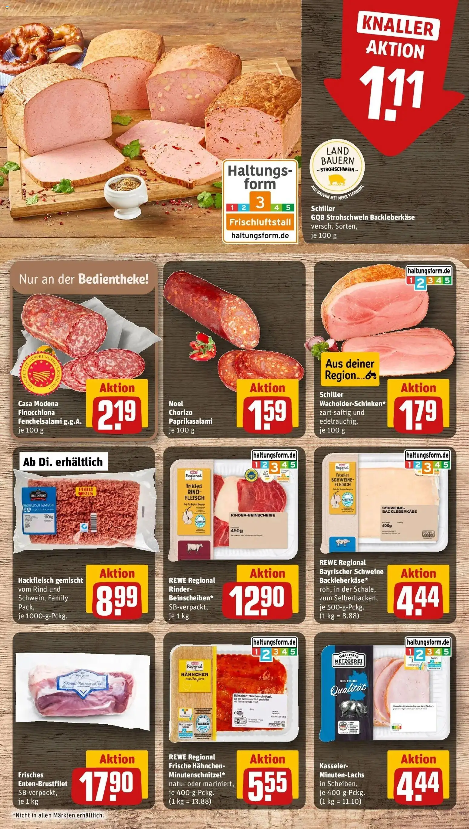 Rewe Prospekt Riedering	 – gültig ab 02.03.2026 | Seite: 6 | Produkte: Hahnchen, Salami, Fleisch, Hackfleisch