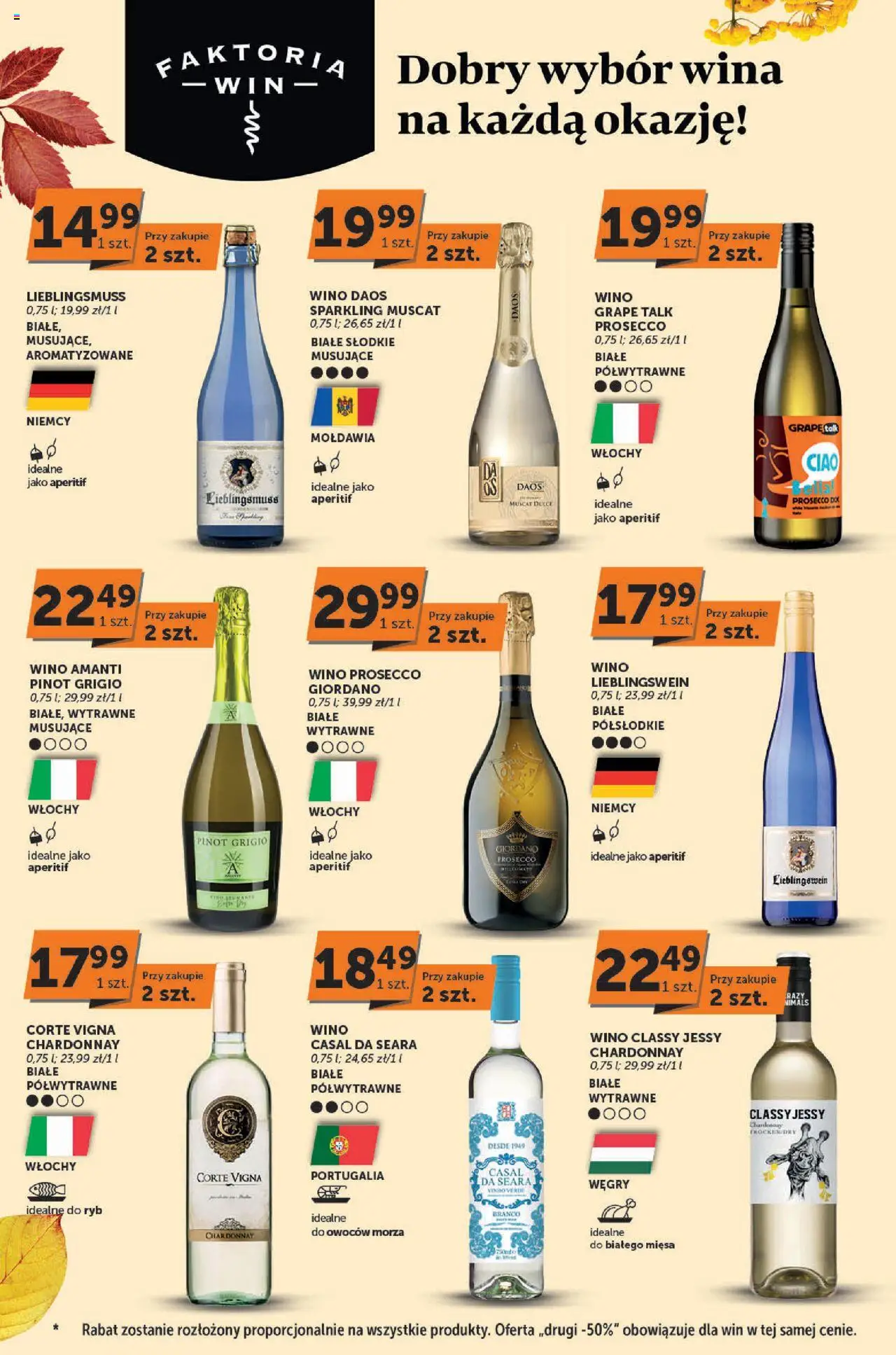 Groszek Gazetka - Faktoria win od 18.09.2025 | Strona: 2 | Produkty: Chardonnay, Wino, Prosecco