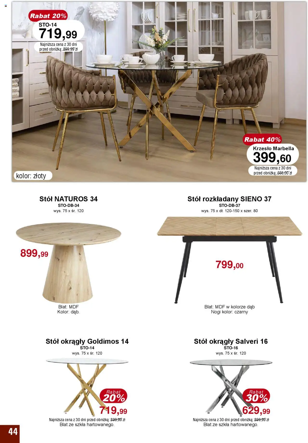 Bodzio Katalog od 01.07.2025 | Strona: 44 | Produkty: Stół, Krzesło