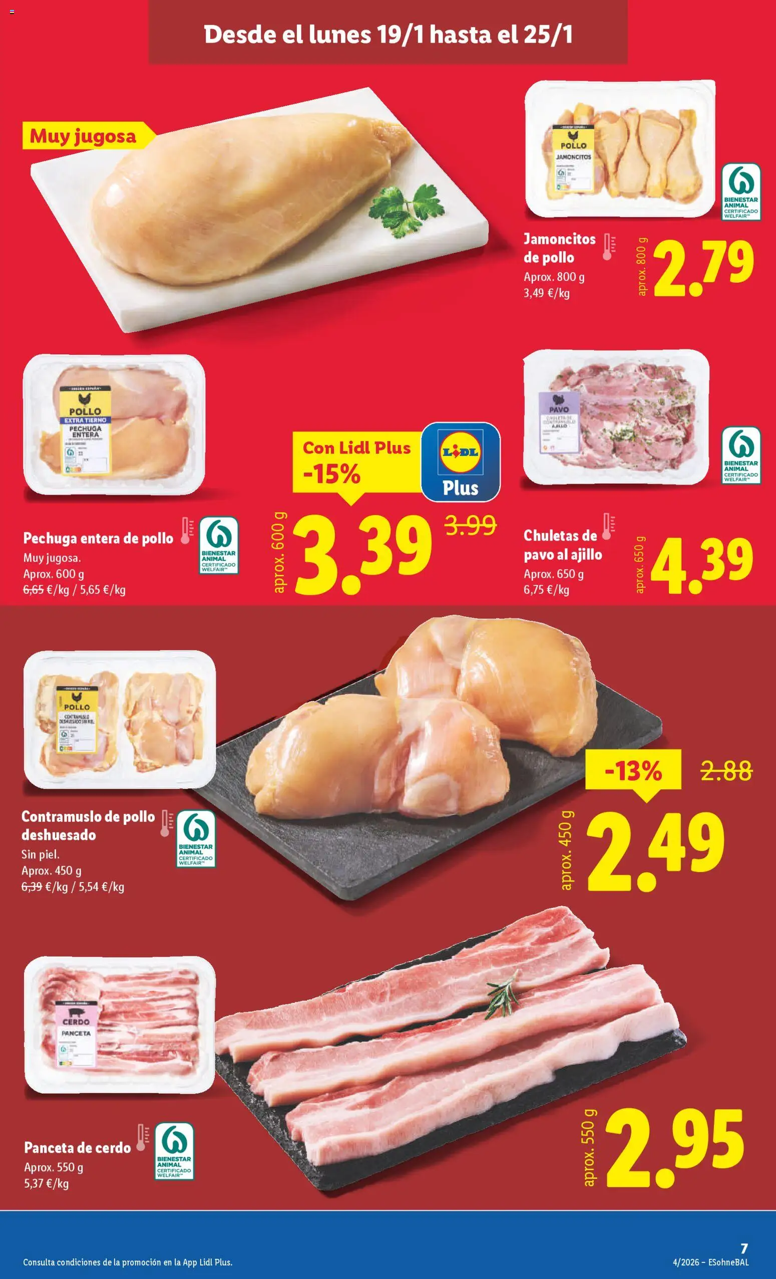 Lidl folleto │ válido desde el 19.01.2026 | Página: 9 | Productos: Chuletas de pavo, Ηλεκτρικός φούρνος, Cerdo