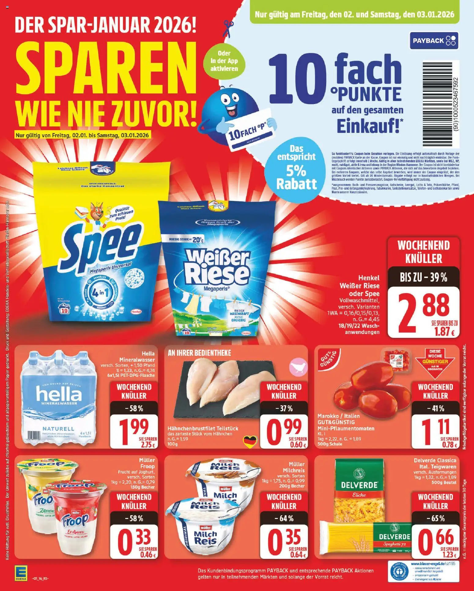 Edeka Prospekt 	 – gültig ab 29.12.2025 | Seite: 16 | Produkte: Froop, Pudding, Hella, Pasta