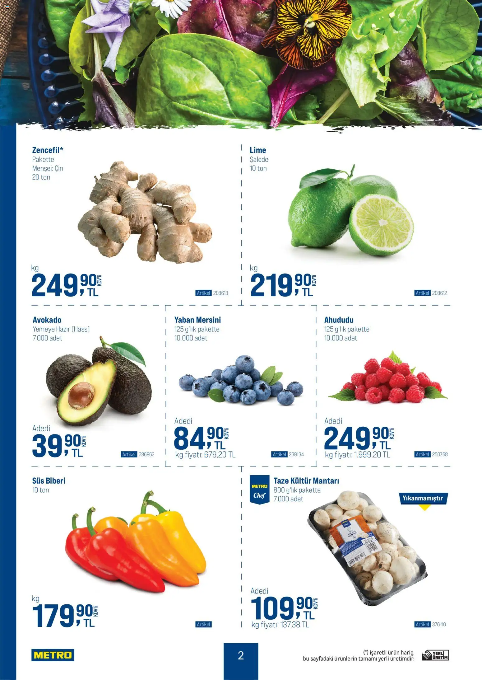 Metro - Dünya Mutfakları - 17.12.2025 tarihinden itibaren geçerlidir | Sayfa: 2 | Ürünler: Cin, Avokado, Yaban mersini, Ahududu