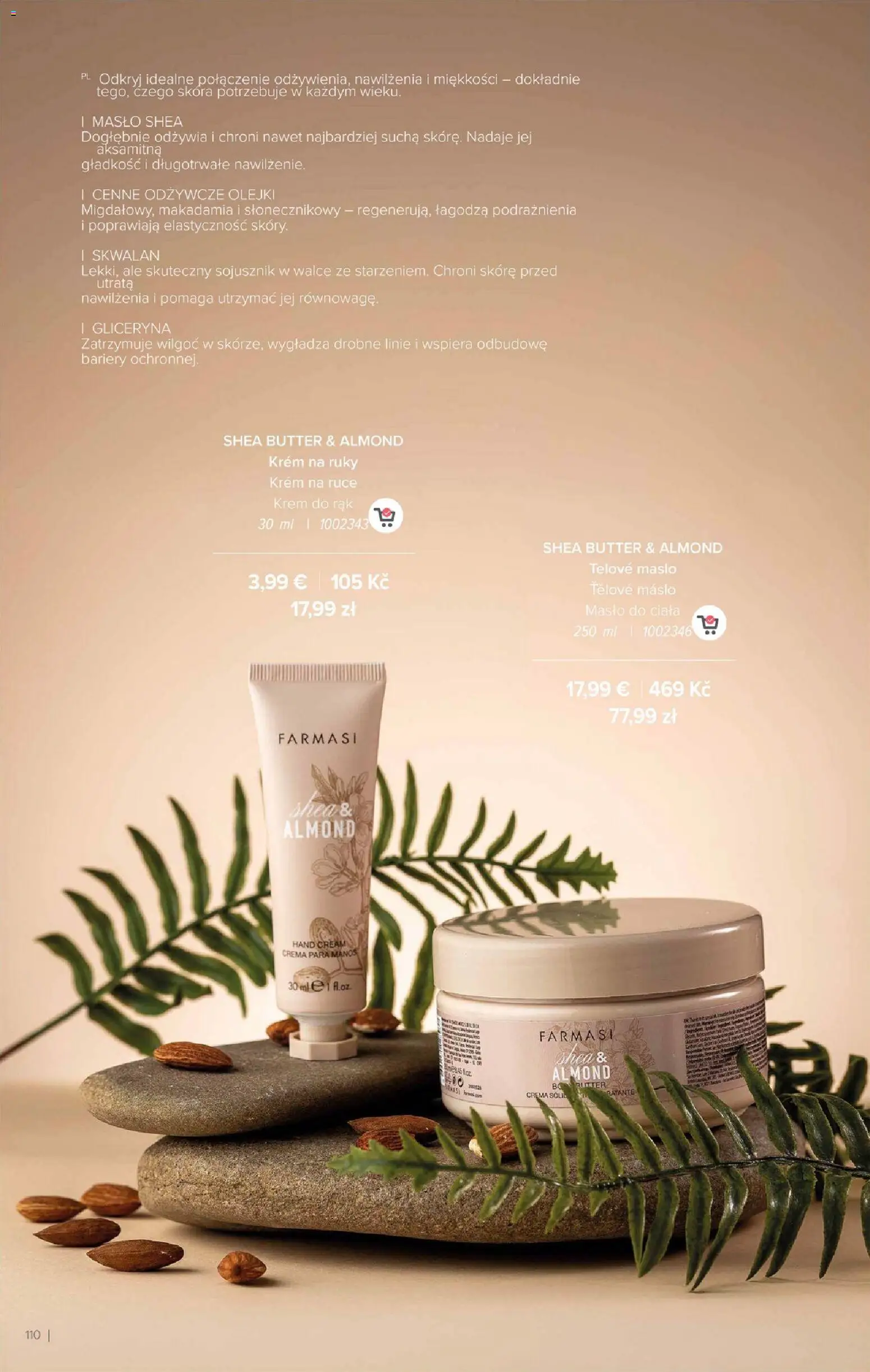 Nové Farmasi akcie – leták je platný od 01.01.2026 | Strana: 110 | Produkty: Maslo, Krém na ruky, Krém