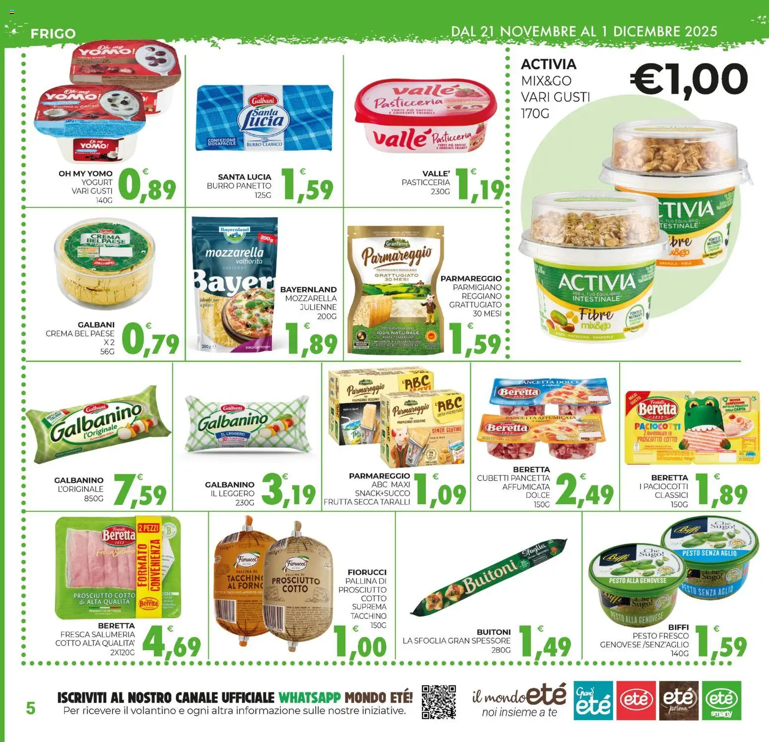 Volantino Eté del 21.11.2025 | Pagina: 5 | Prodotti: Aglio, Burro, Forno, Sugo