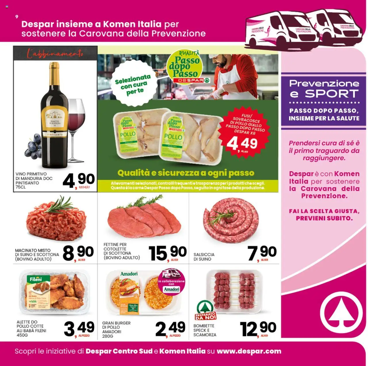 Volantino Interspar del 13.10.2025 | Pagina: 9 | Prodotti: Speck, Bovino, Salsiccia, Vino