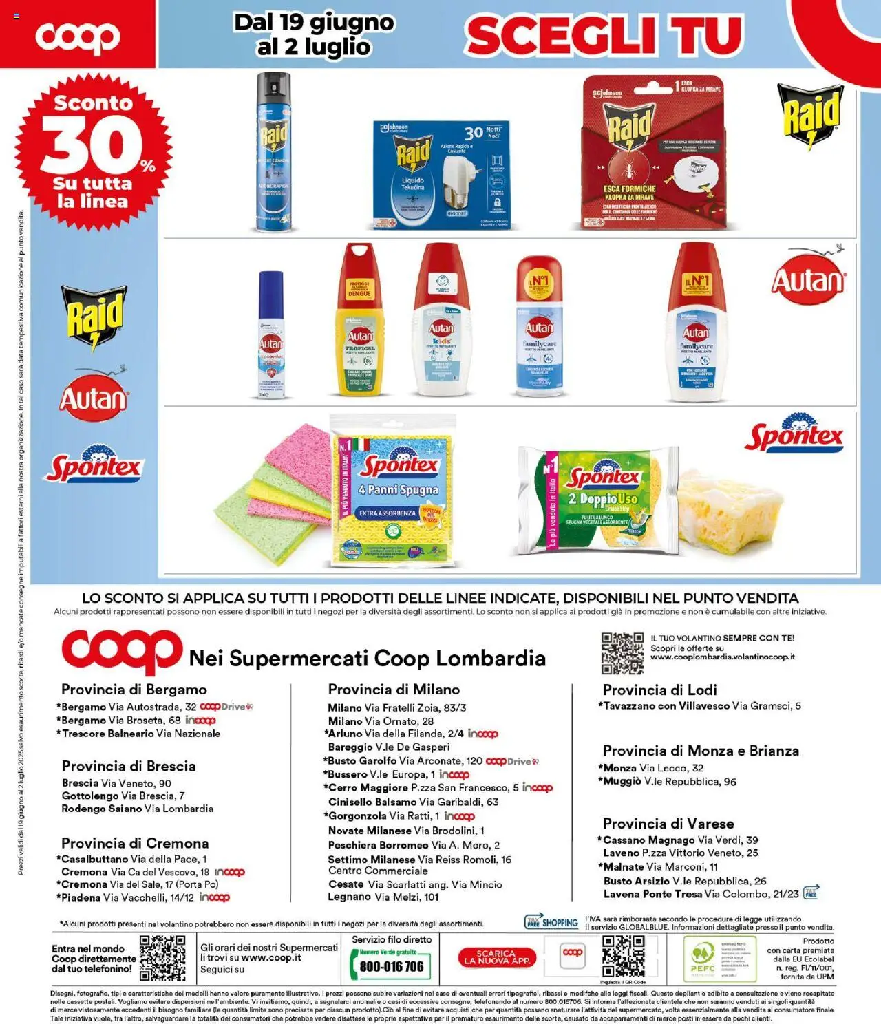 Volantino COOP del 19.06.2025 | Pagina: 12 | Prodotti: Spugna, Balsamo, Tè, Data