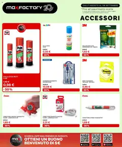 Volantino Max Factory del 31.07.2025 | Pagina: 9 | Prodotti: The, Colla, Compasso, Correttore