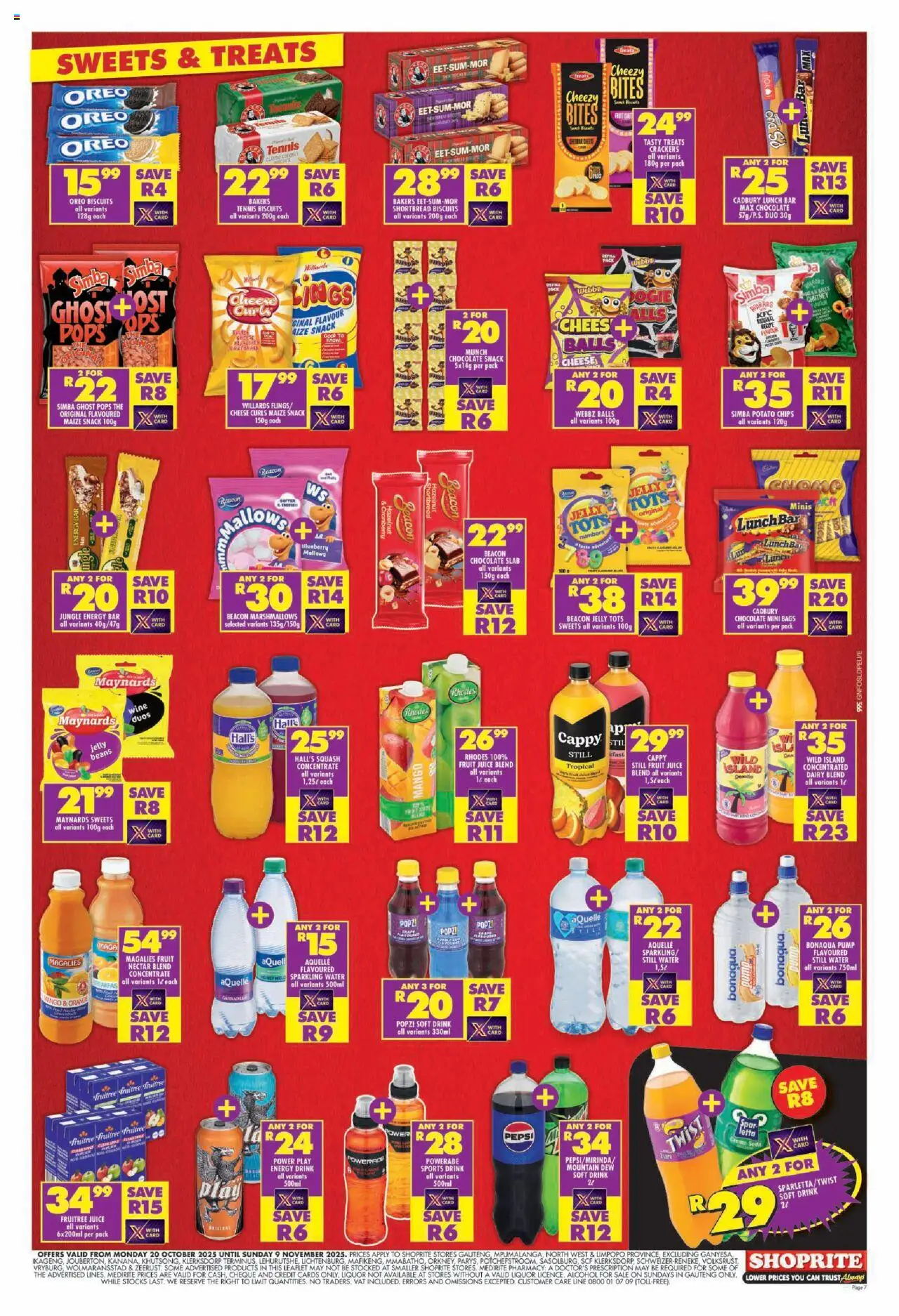New Shoprite catalogue – valid from 20.10.2025 | Page: 7 | Products: Cheese, Juice, Water, Dairy blend