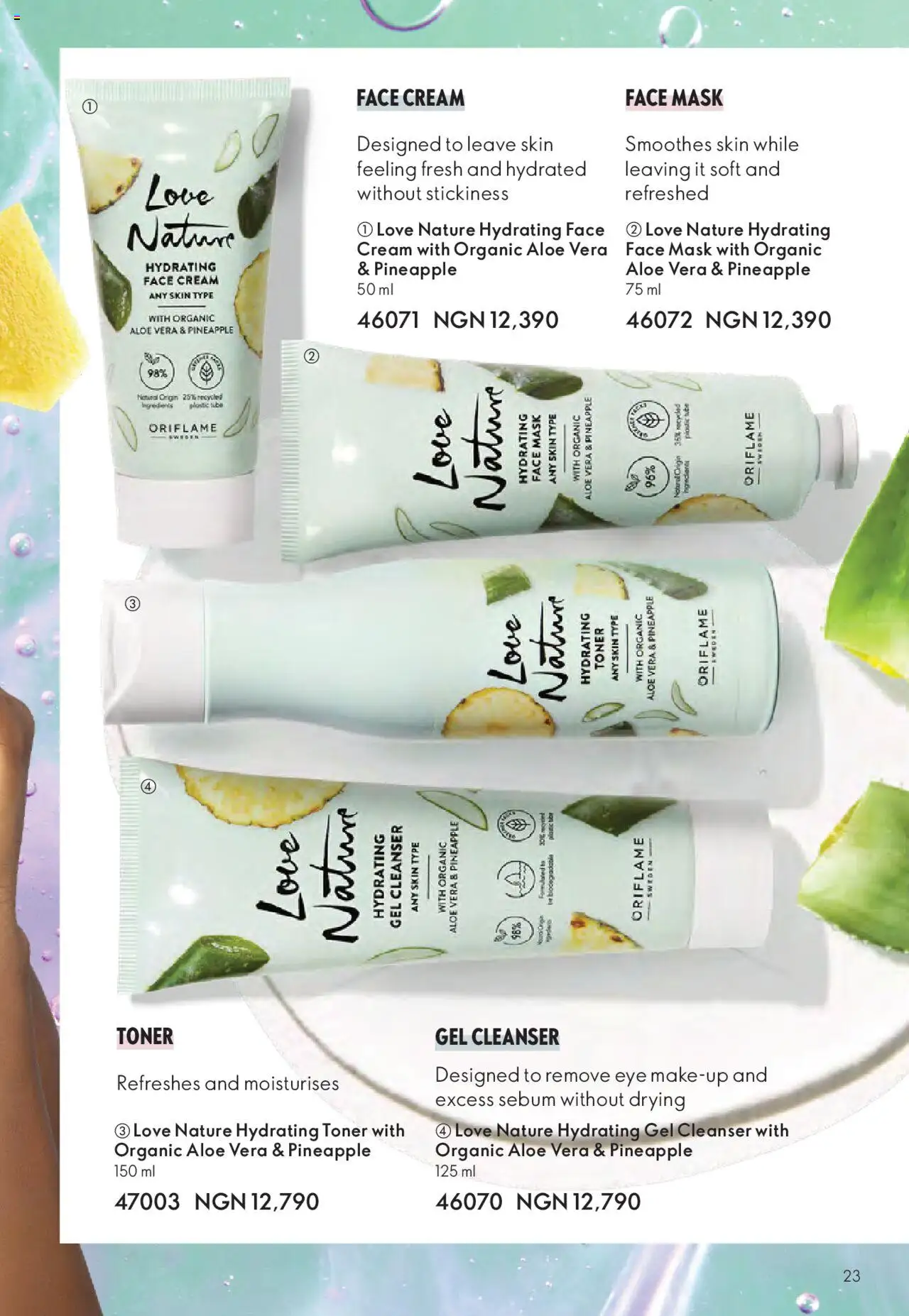 Oriflame - Catalogue  valid from 01.07.2025 | Page: 23 | Products: Toner, Cream, Mask, Pineapple