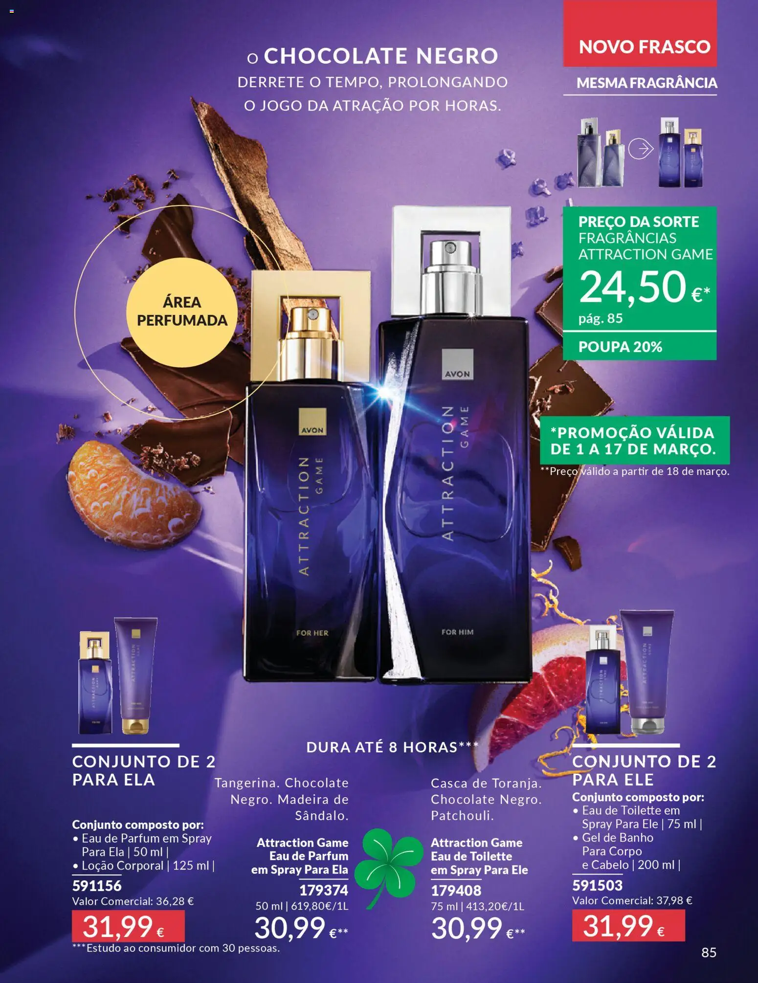 Catálogo Avon Campanha 3 │ válido de 01.03.2026 | Página: 91 | Produtos: Fragrância, Eau de toilette, Gel de banho, Banho