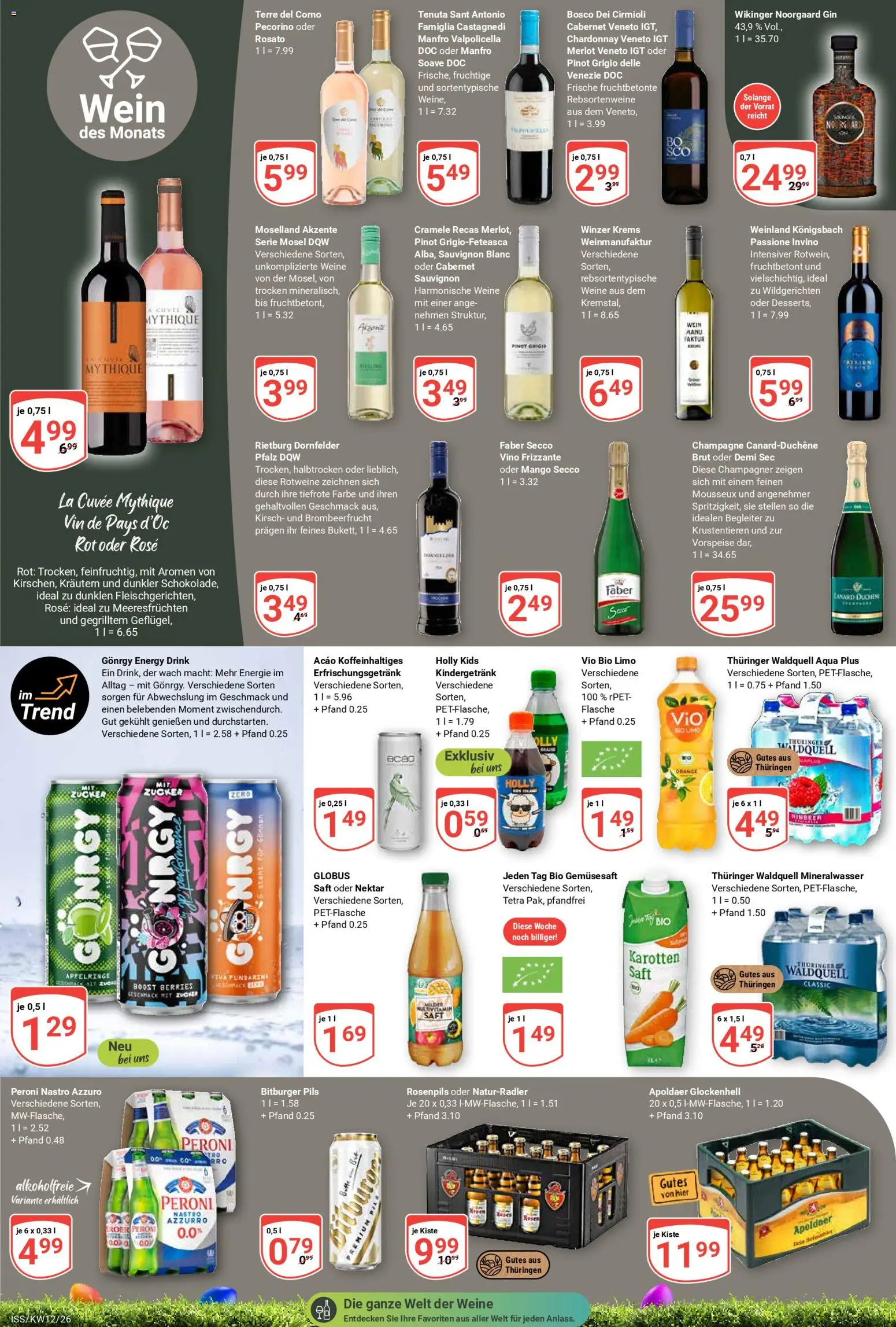 Globus Prospekt 	 – gültig ab 16.03.2026 | Seite: 15 | Produkte: Energy, Pils, Mineralwasser, Mango